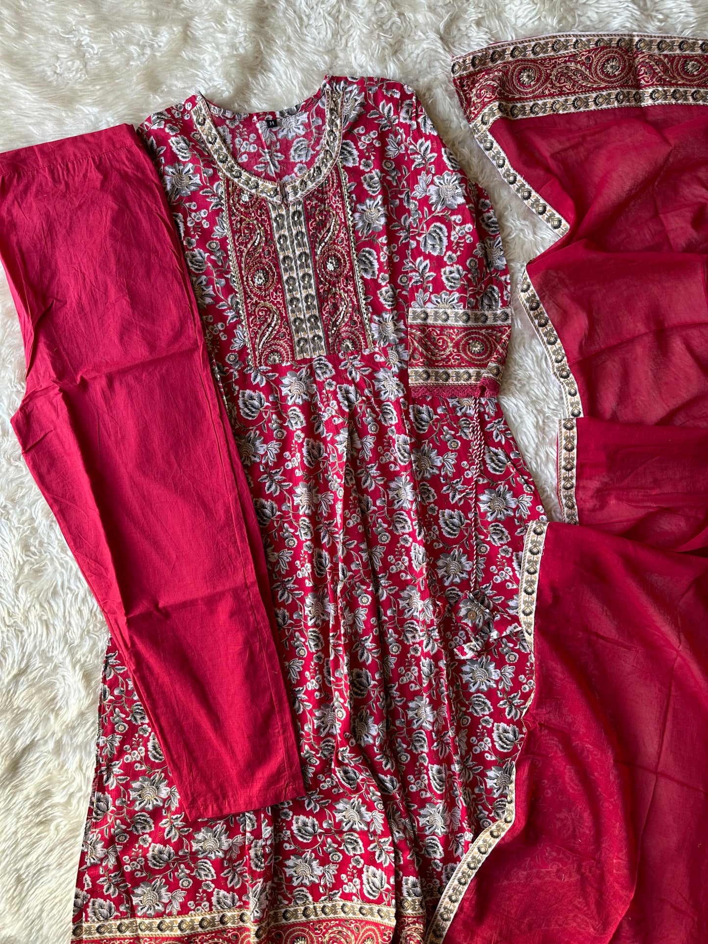 Budget Friendly FLARE Kurti Pant Dupatta Set