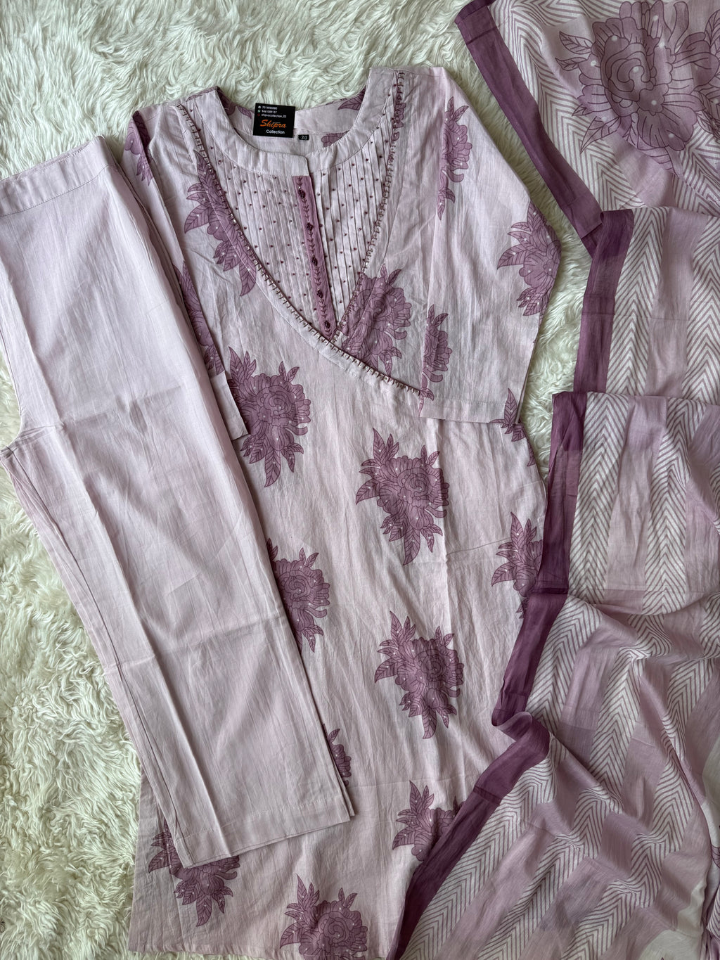 Premium Cotton Kurti Pant Dupatta Set