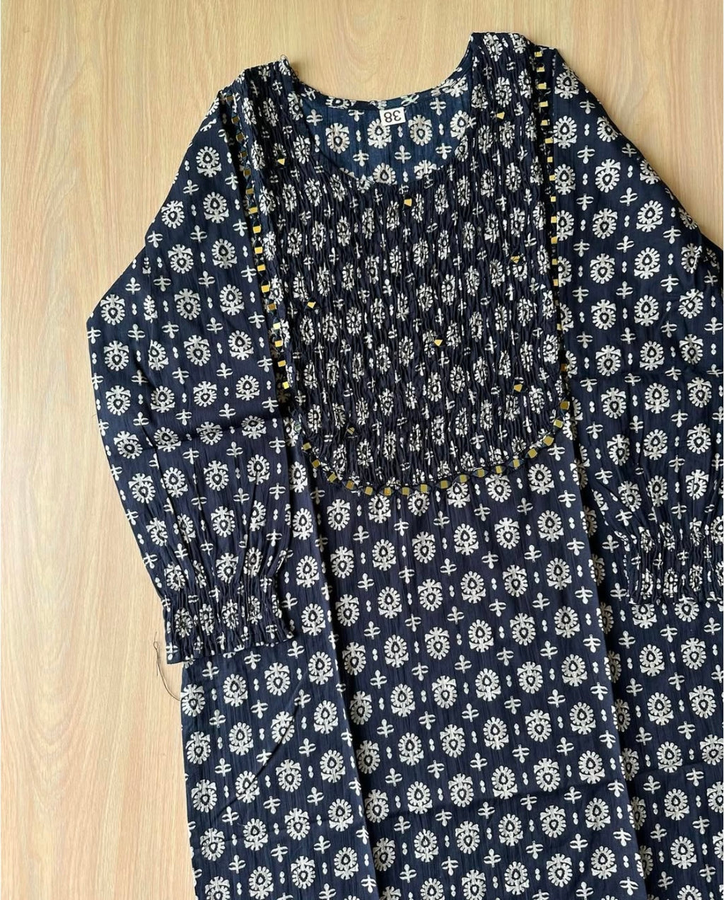 Premium Cotton kurti with smocking details