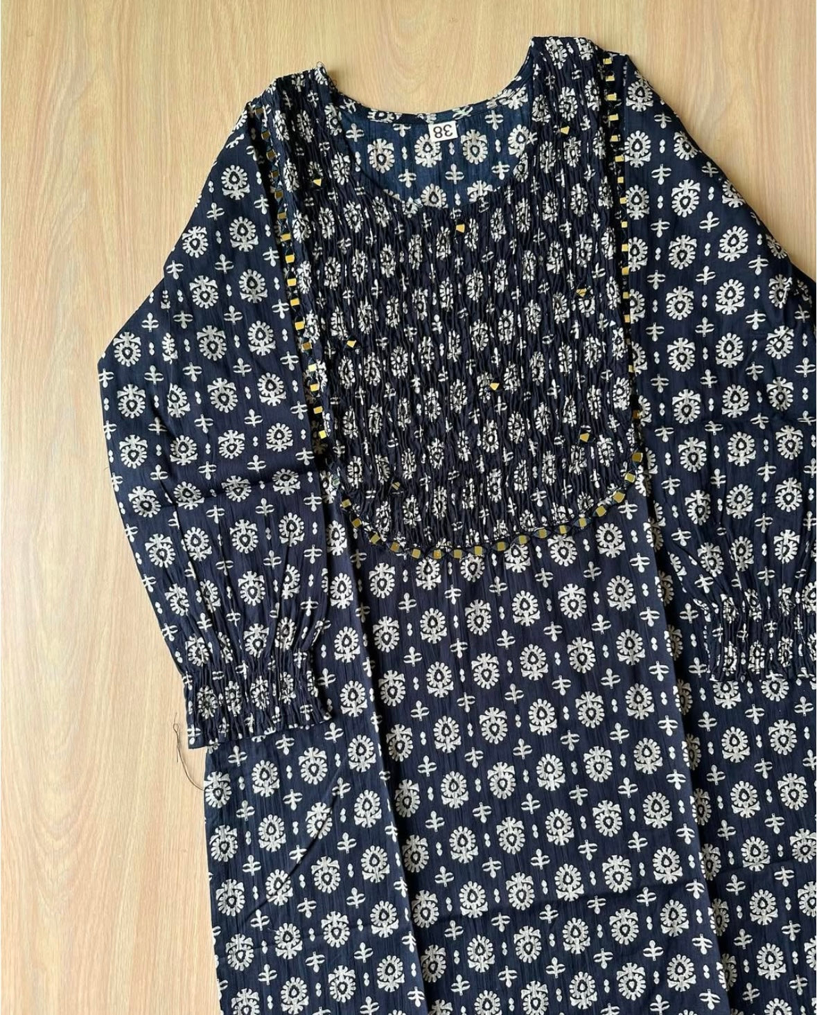 Premium Cotton kurti with smocking details