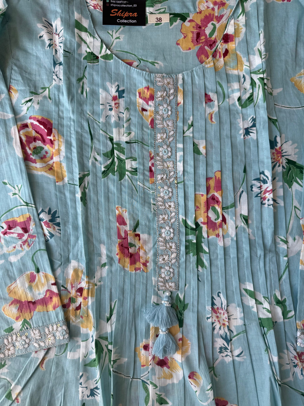 Premium Cotton Aline Kurti Pant Dupatta Set