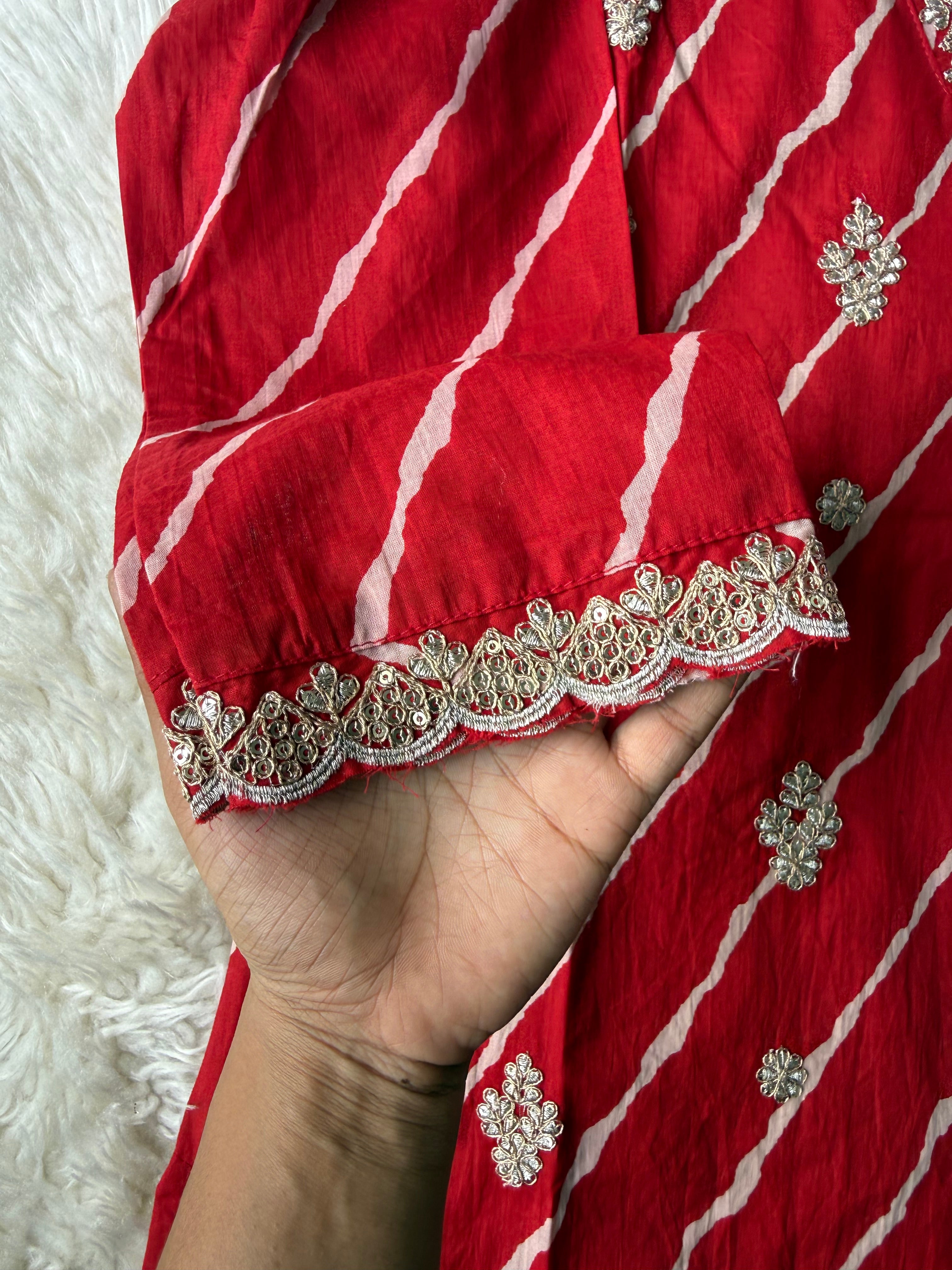Premium Cotton Lehariya Set