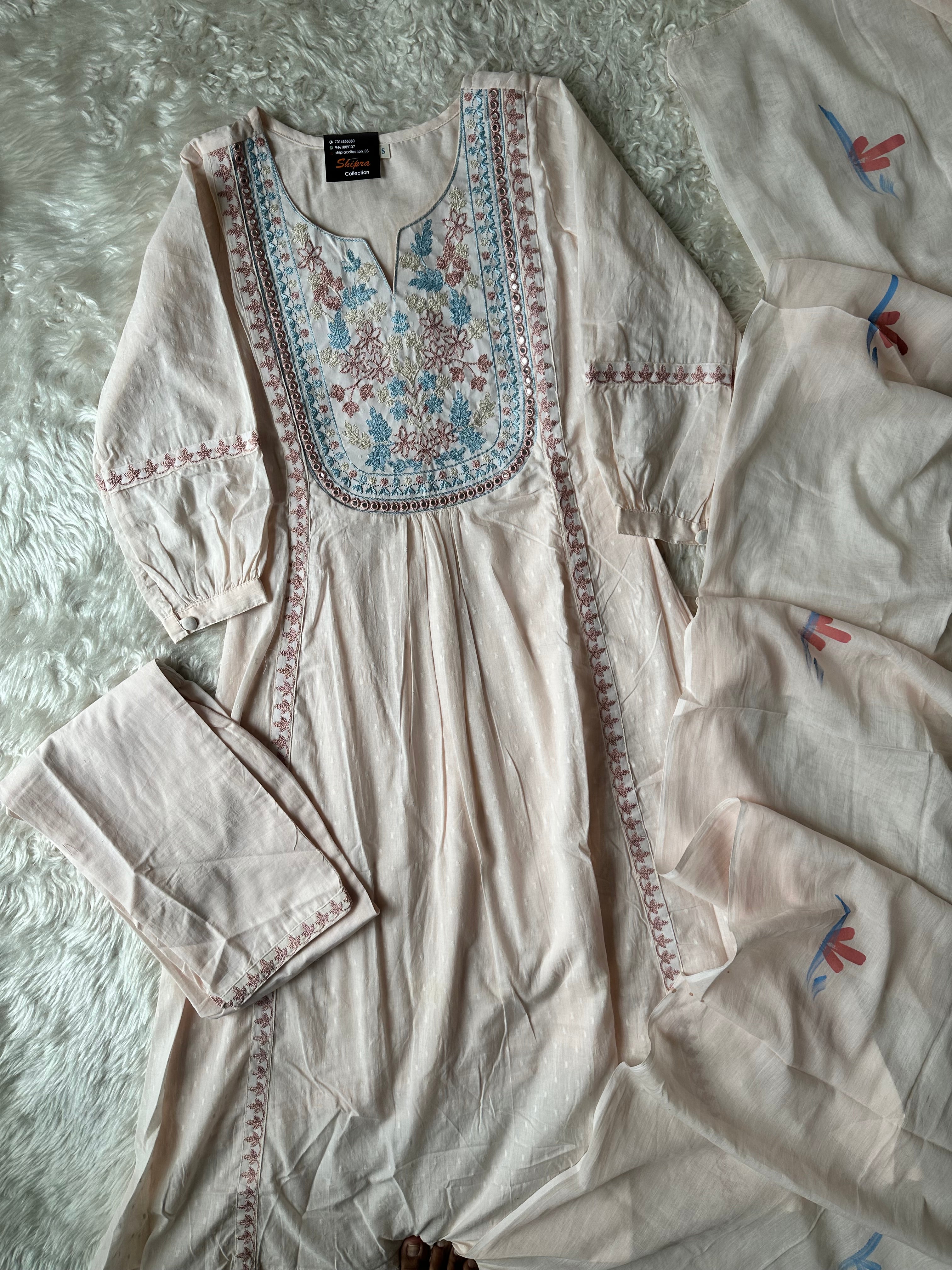 Premium Mul Cotton Thread Work Collection