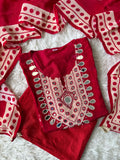Crepe Silk Kurti Pant Dupatta Set