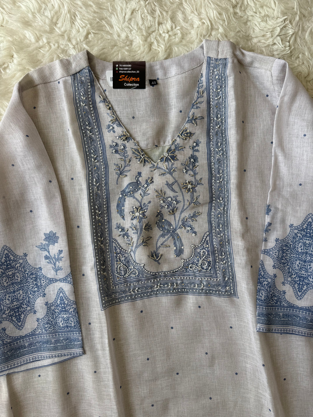 “Plus Size” Linen Kurti Pant Dupatta Set