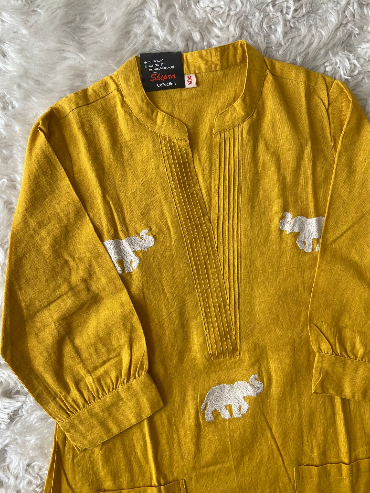 Elephant A-line Kurti Plazo Set