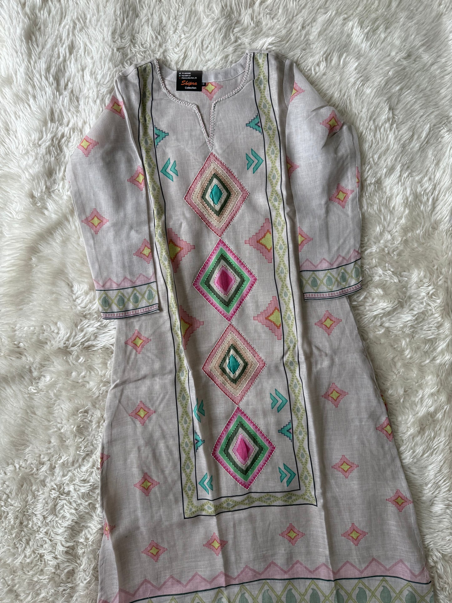 Linen Kurti Pant Dupatta Set