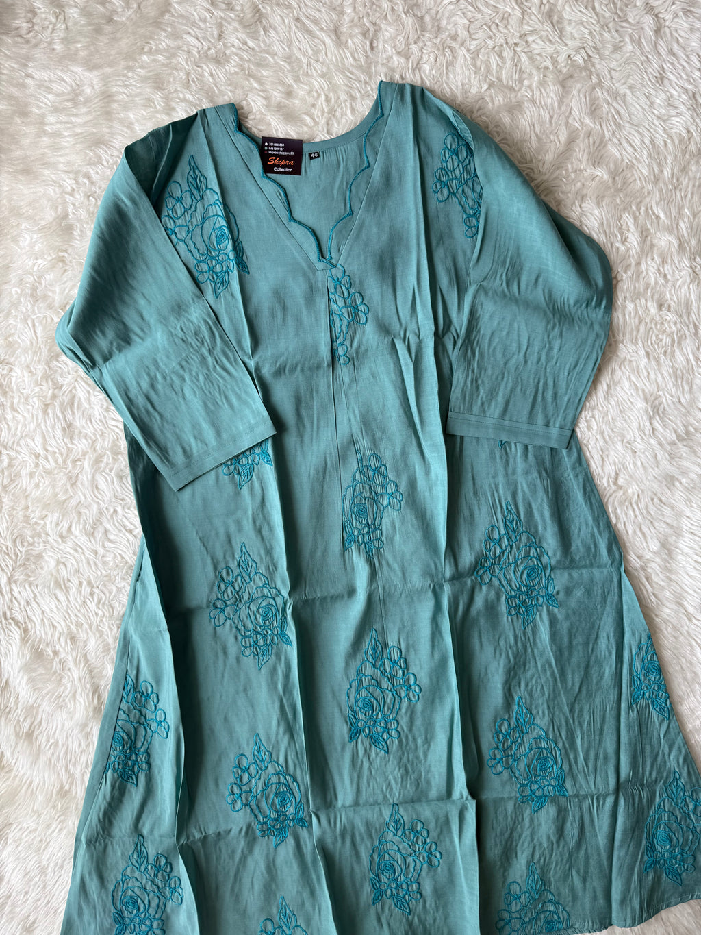 “ Plus Size” Muslin Silk Kurti Pant Dupatta Set