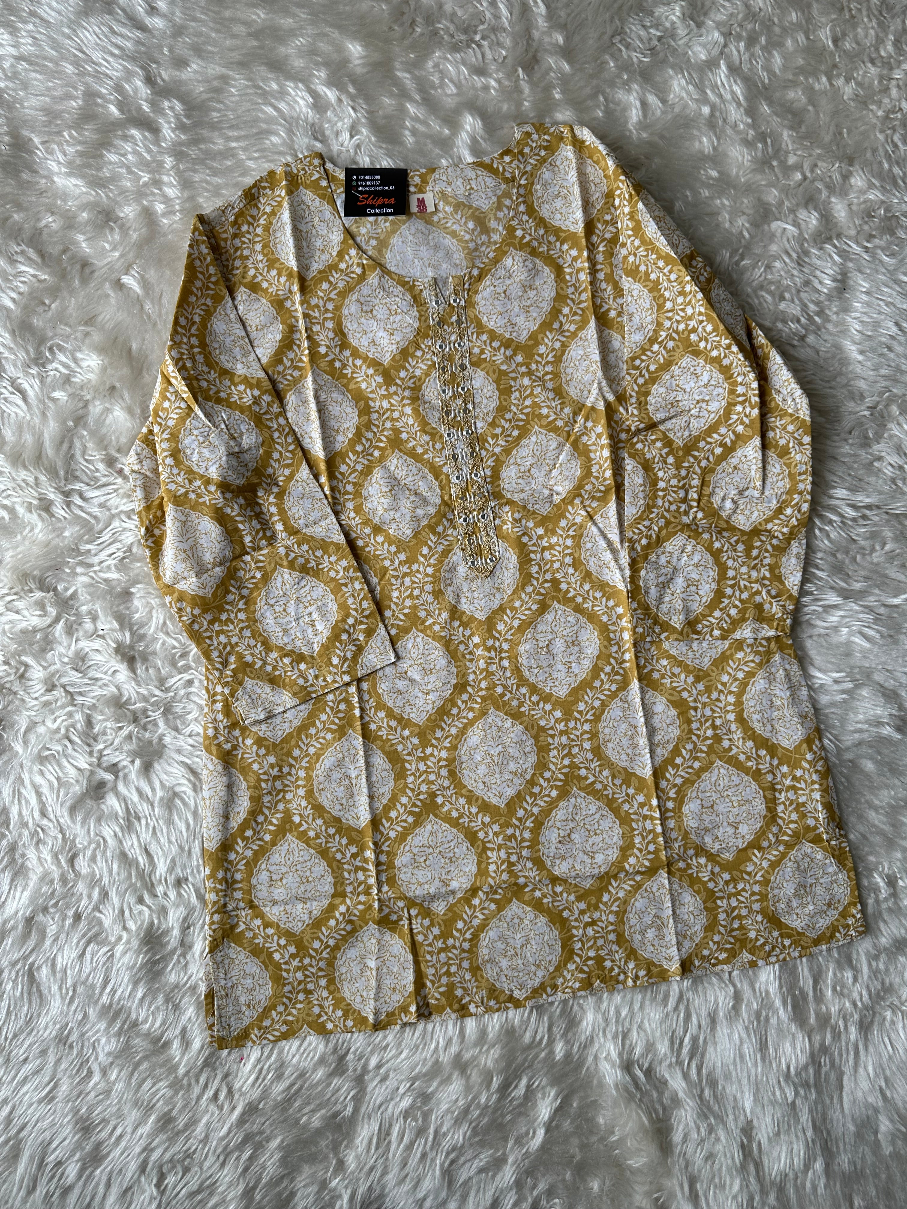Pure Cotton Short Kurti