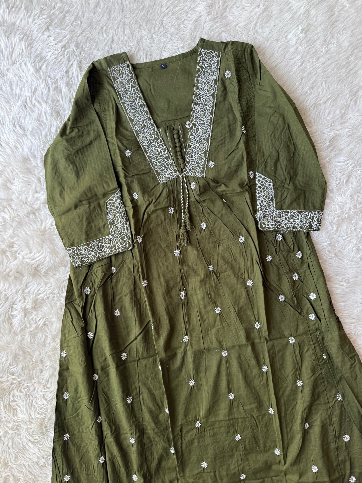 Cotton FLARE Kurti Pant Set