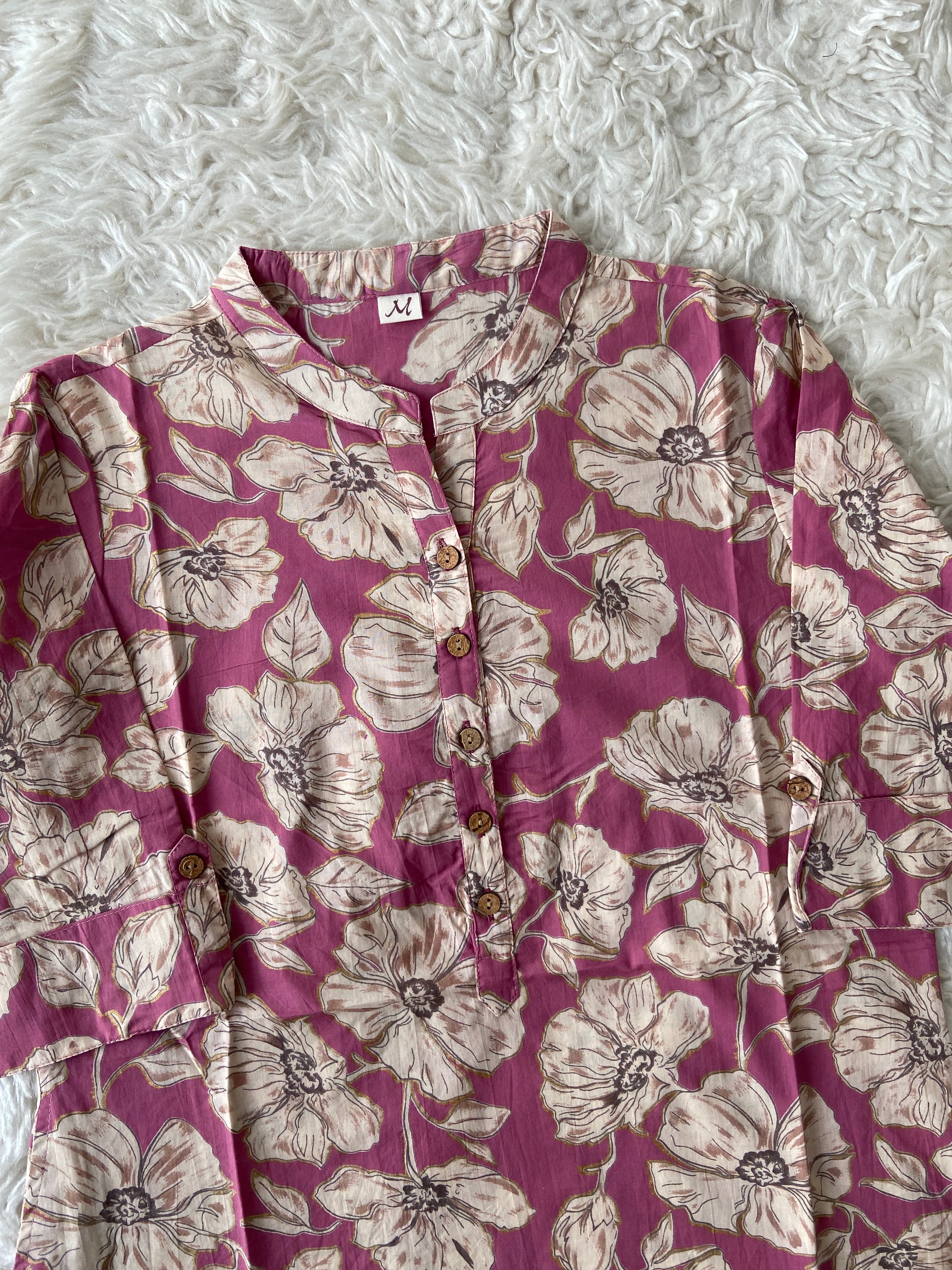 Premium Cotton Elbow Sleeves Kurti