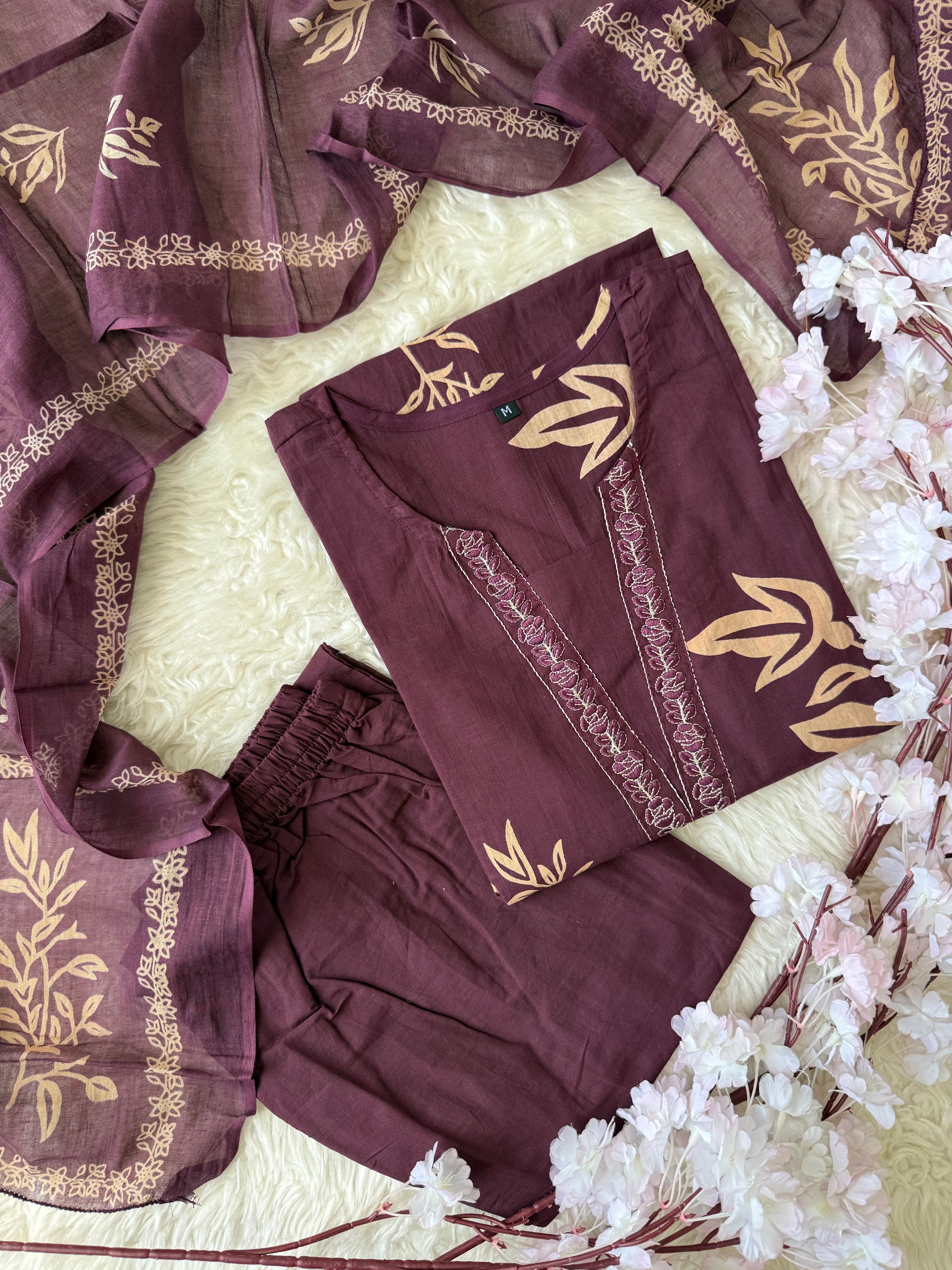 Budget Friendly Kurti Pant Dupatta Set