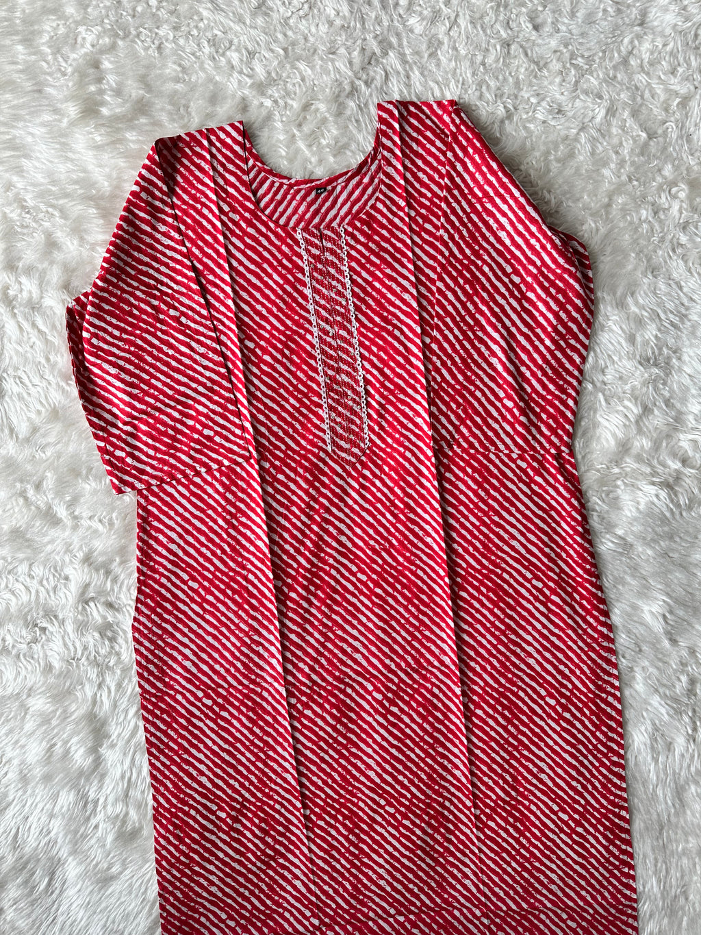 Cotton Lehariya Kurti