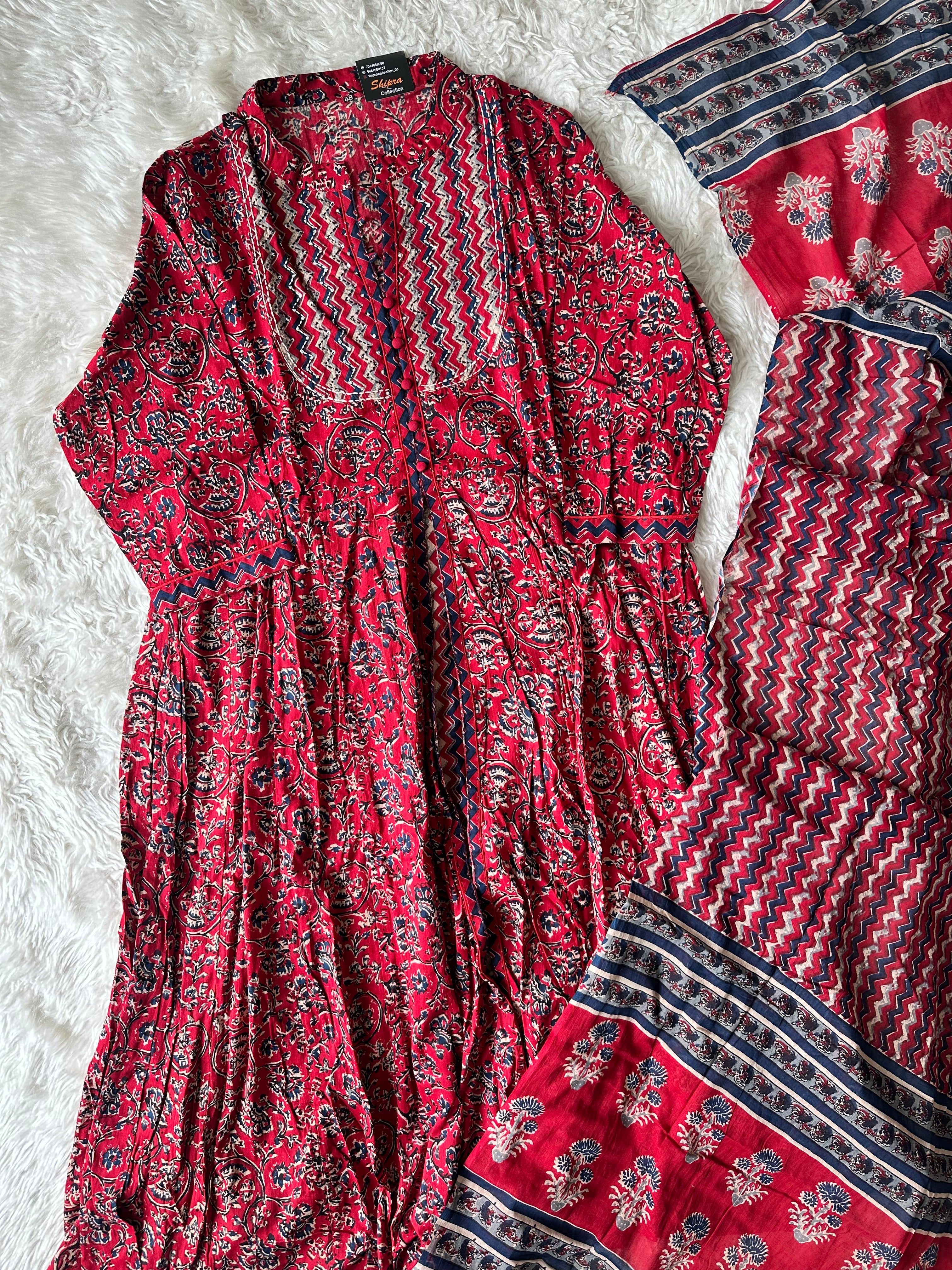 Premium Cotton Kurti Dupatta Set
