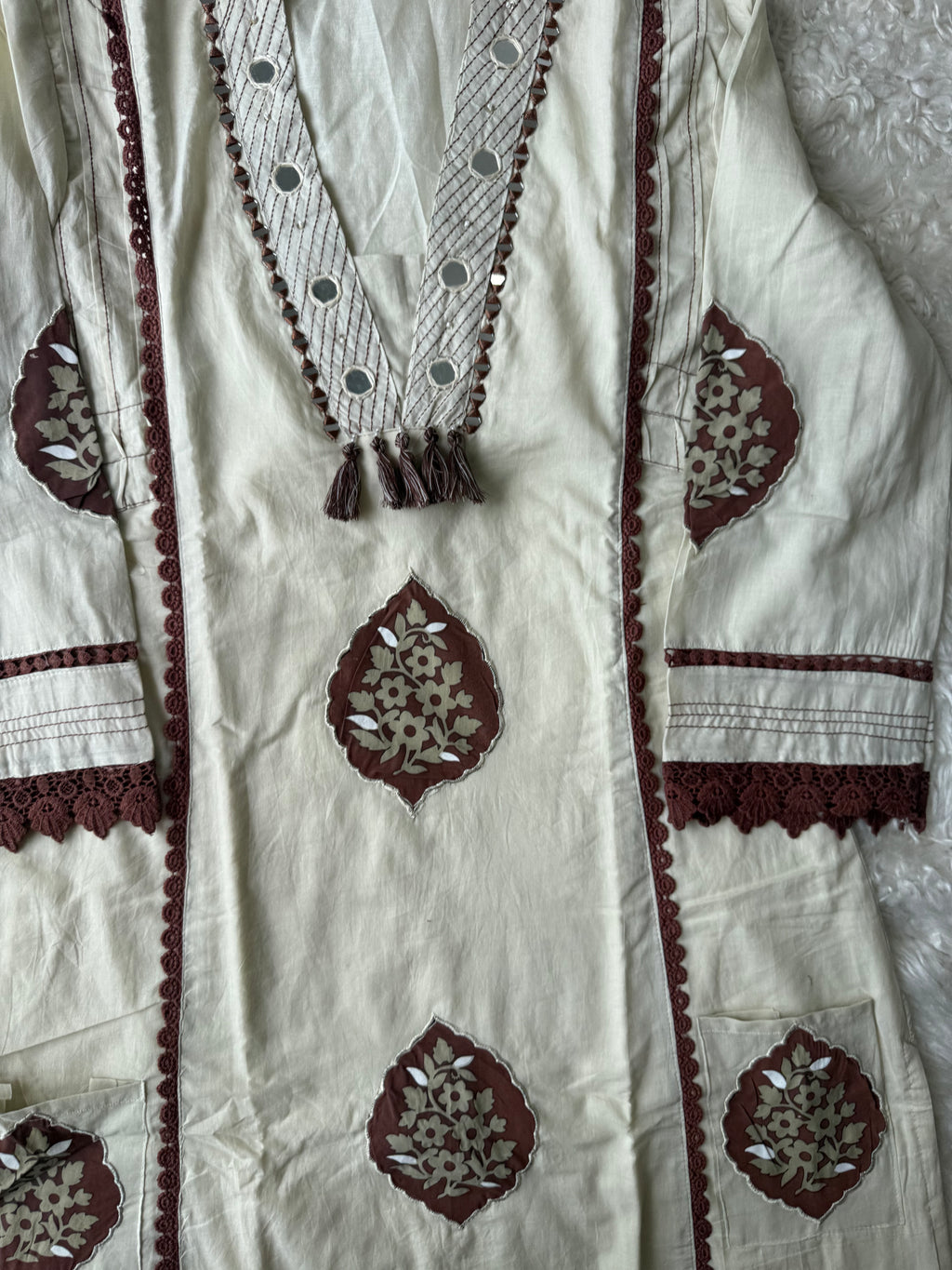 Premium Cotton Aline Kurti Plazo Dupatta Set