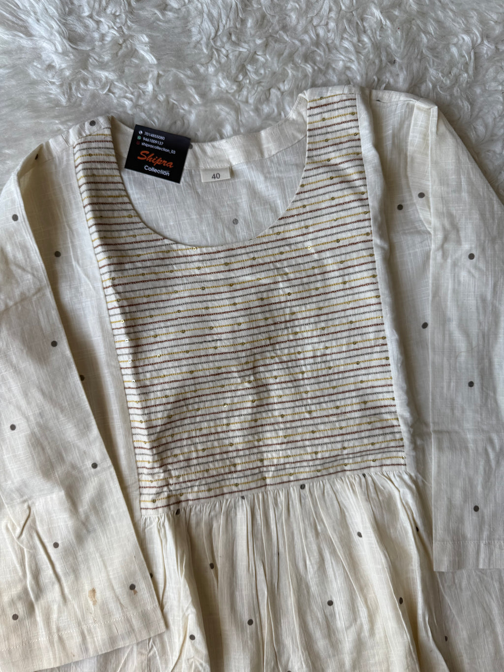 Slub Cotton Kurti Pant Dupatta Set