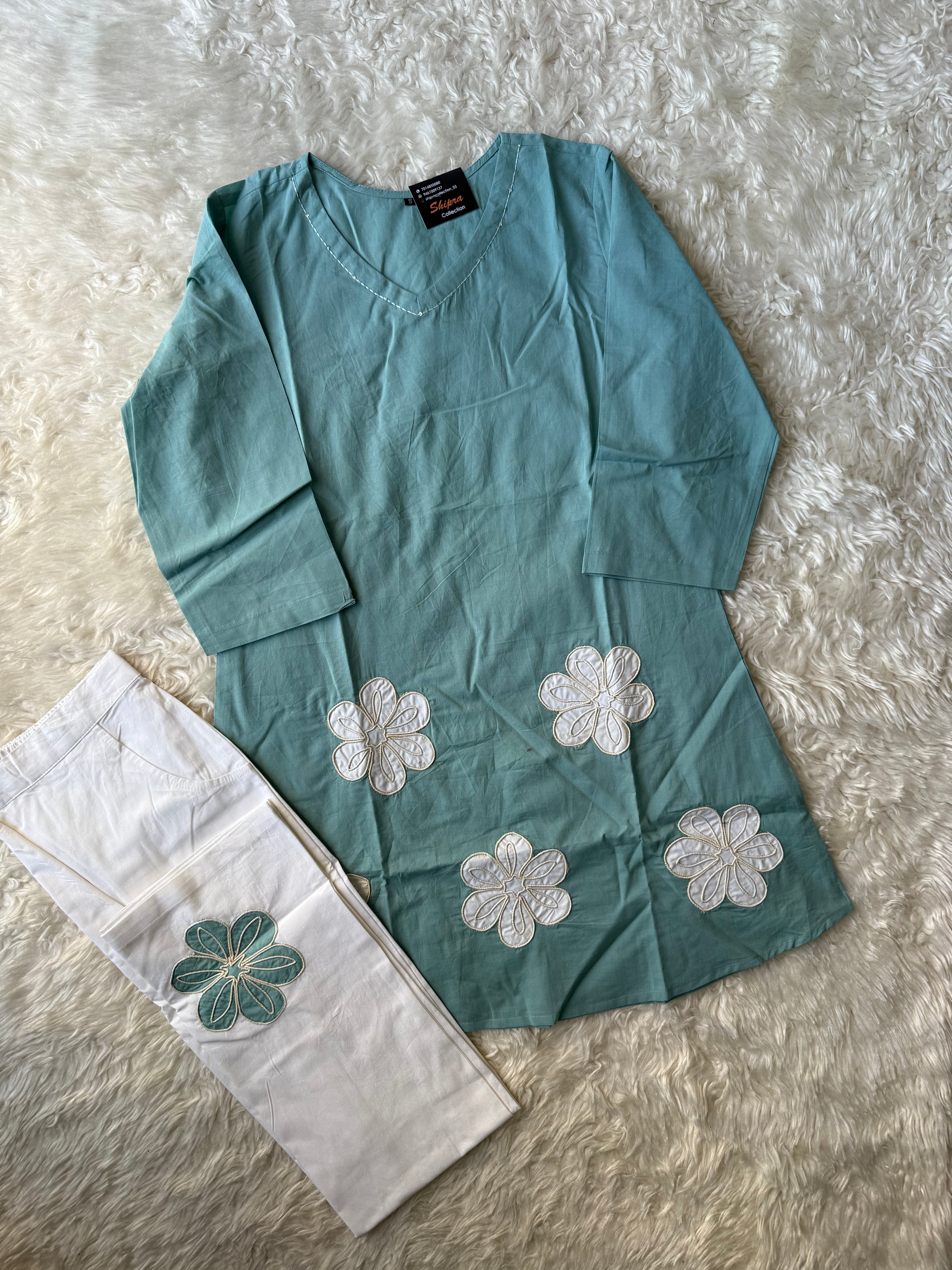 Breathable Cotton Patch Work Co-ord Set