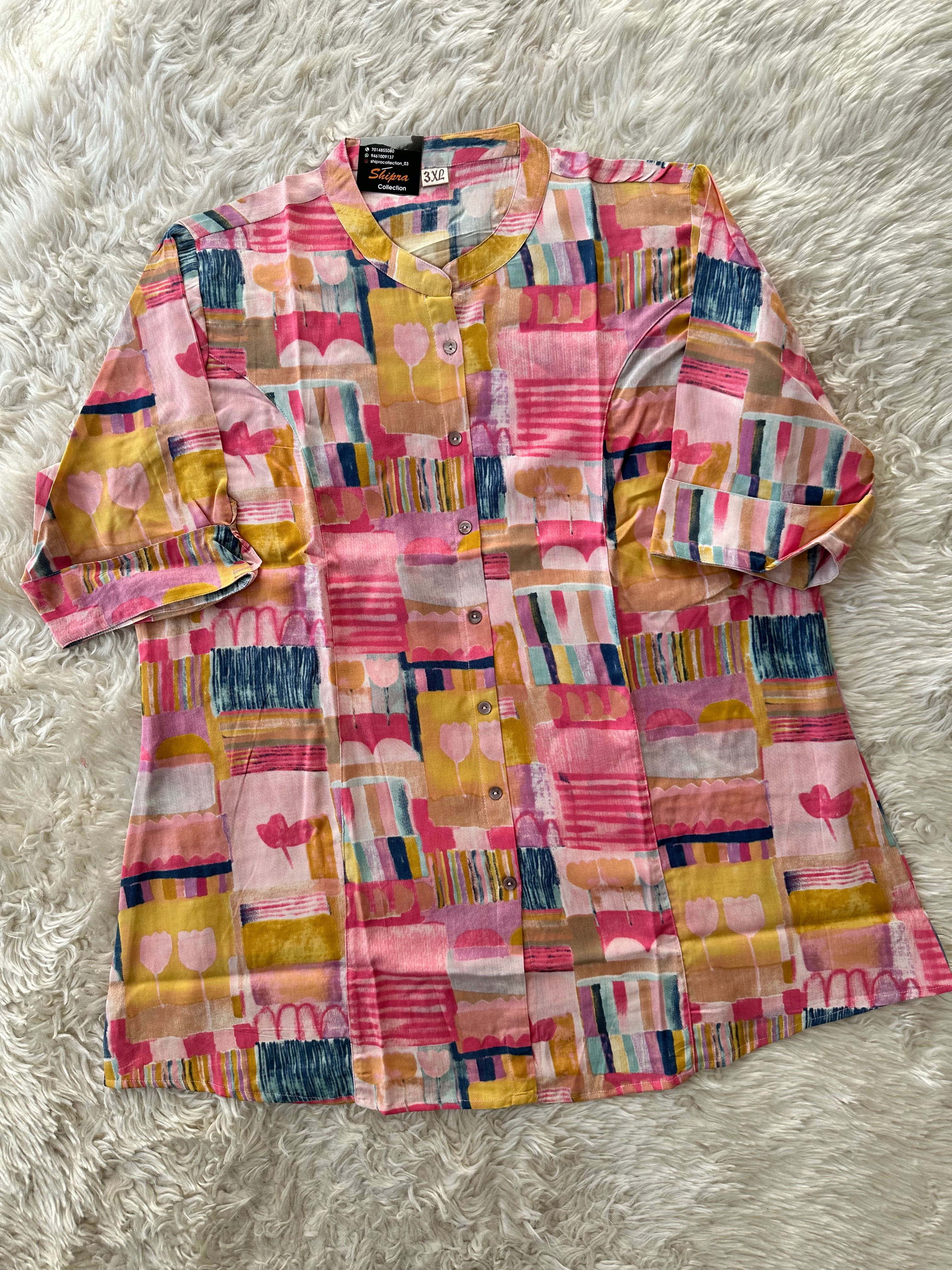 “Plus Size” Heavy Rayon Short Kurti