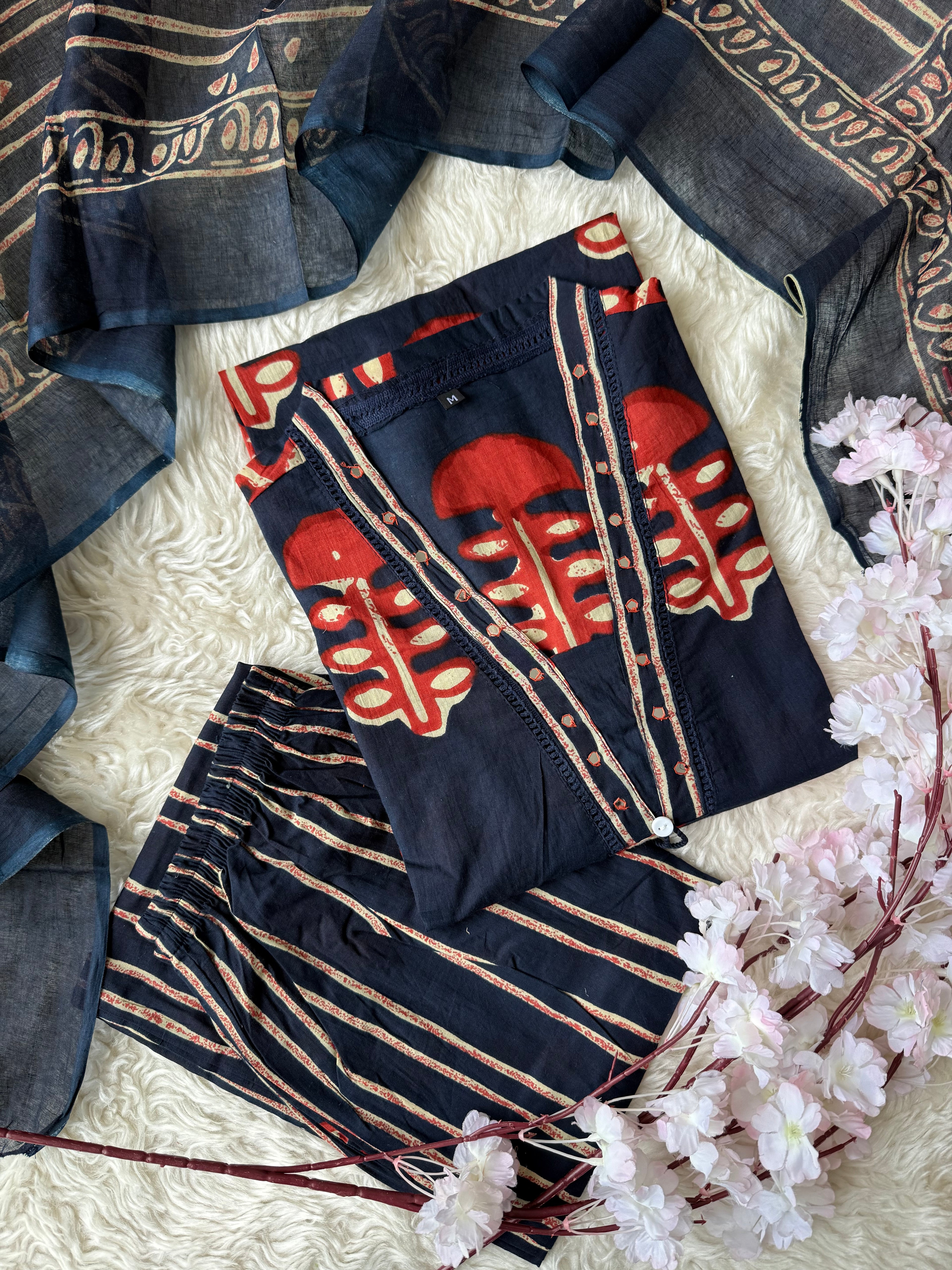 Budget Friendly Kurti Pant Dupatta Set