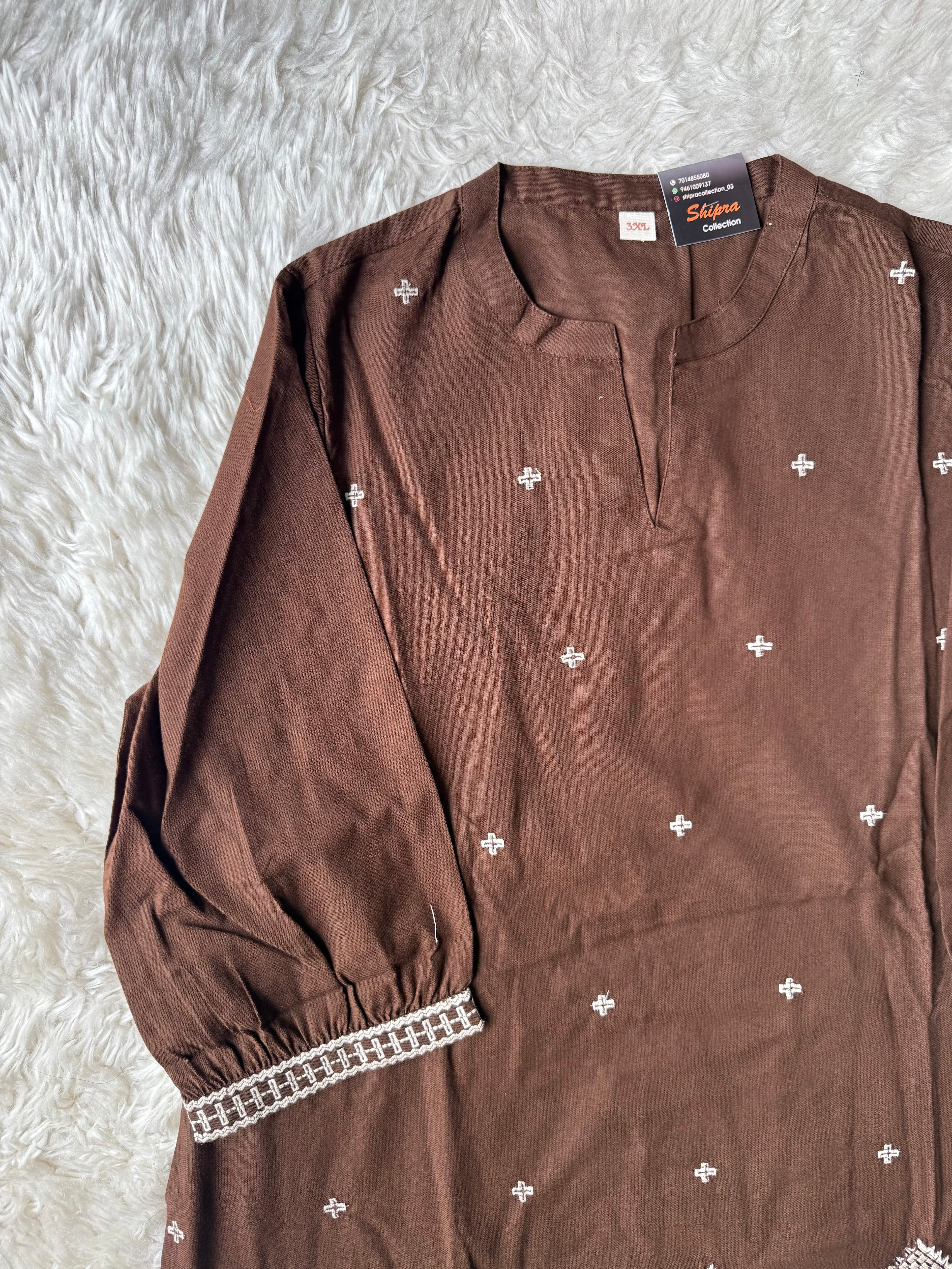 “Plus Size” Soft Khadi Cotton Co-ord Set