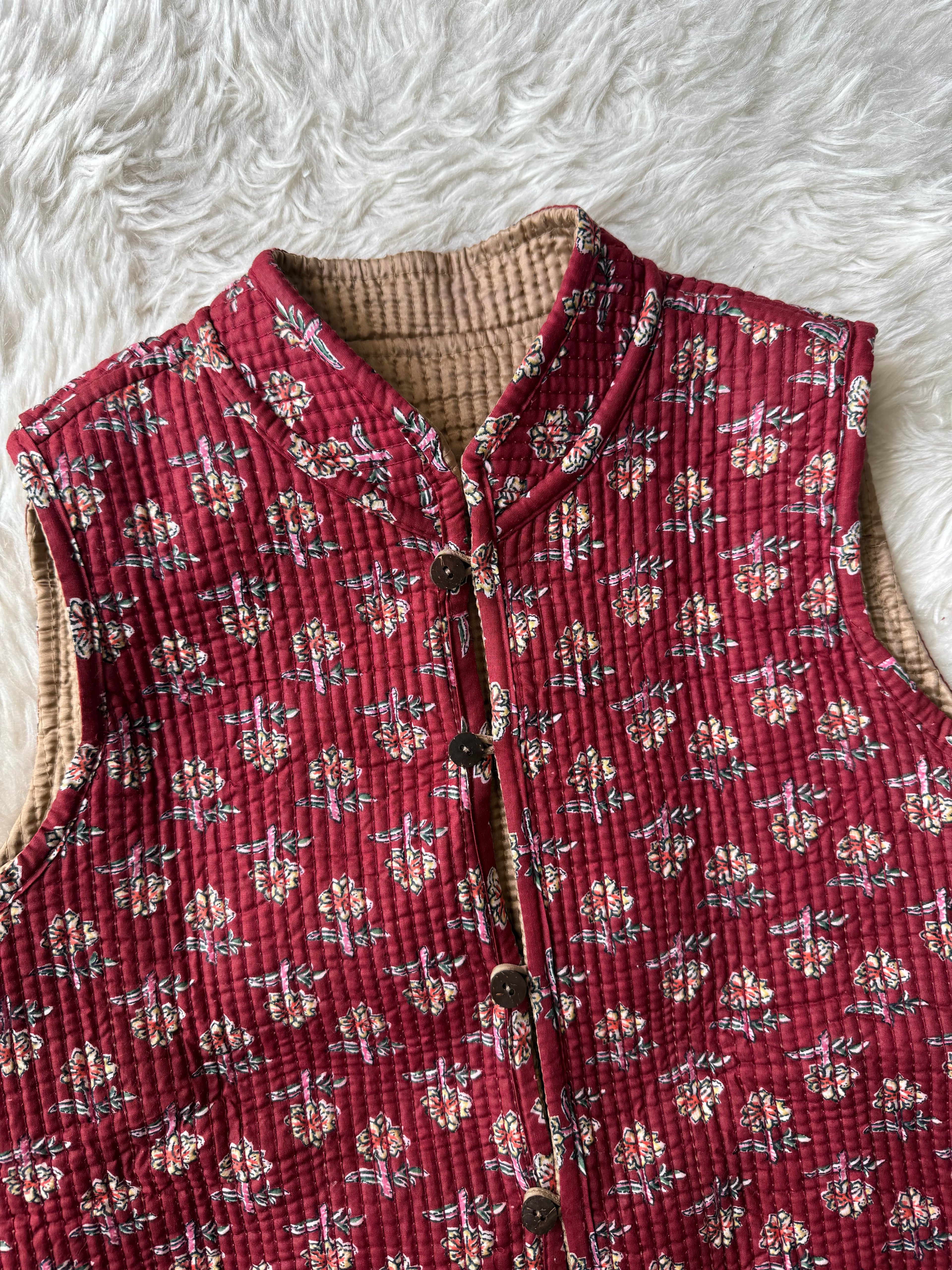 Reversible Quilted Sleevesless Jacket
