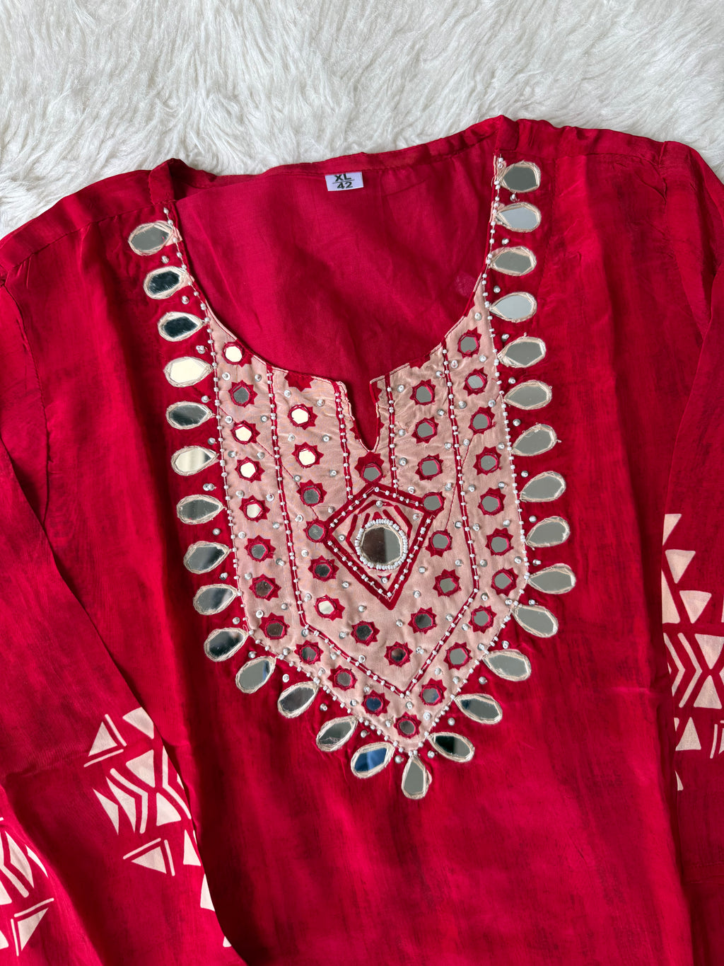 Crepe Silk Kurti Pant Dupatta Set