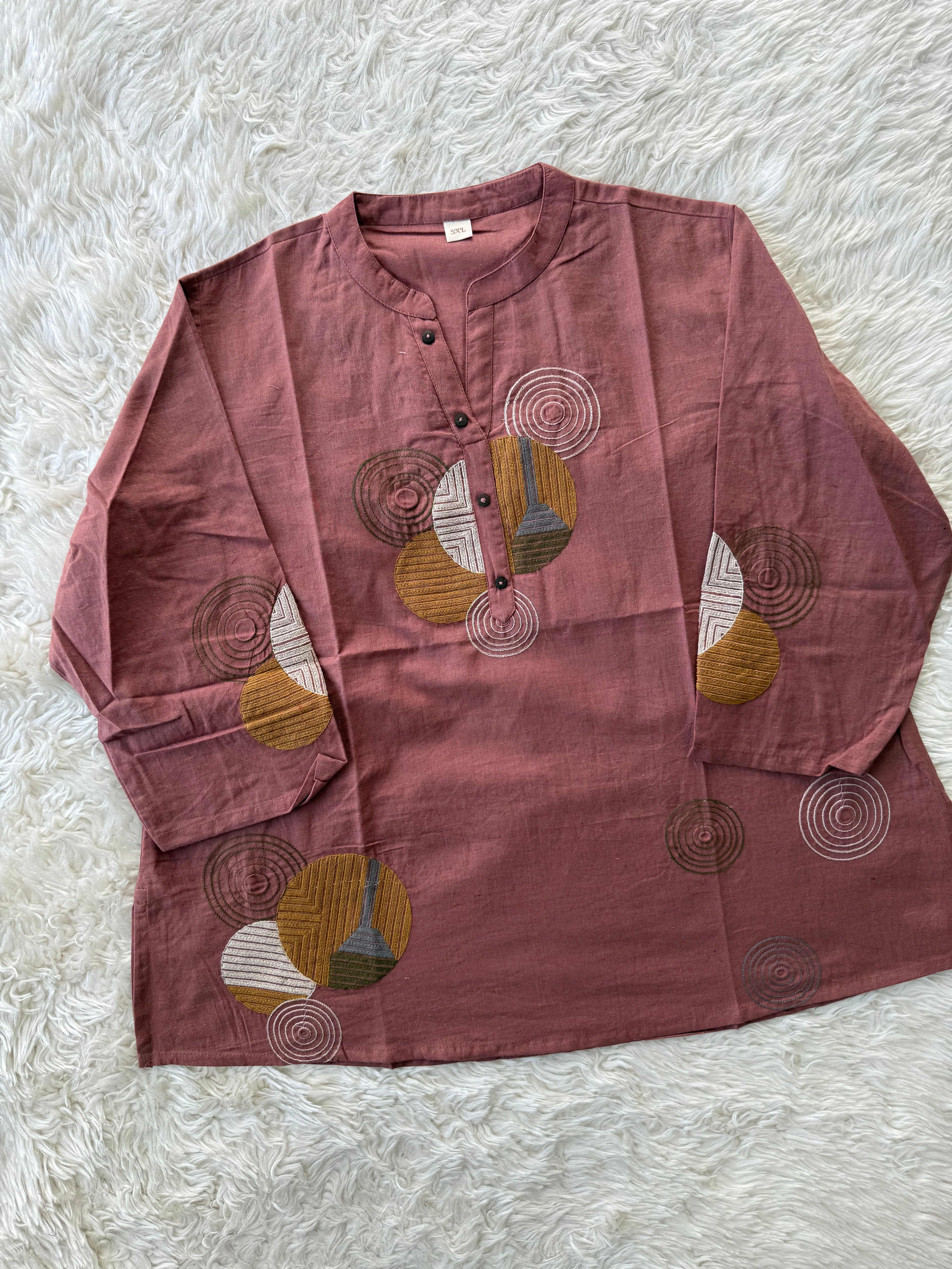 “Plus Size” Khadi Cotton Short Kurti