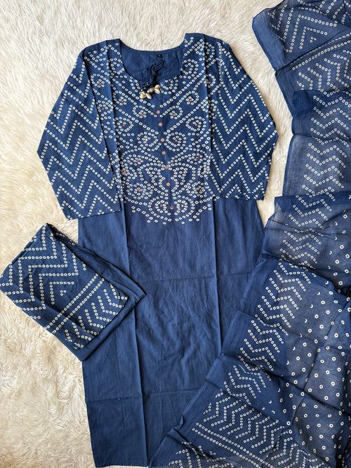 Budget Friendly Kurti Pant Dupatta Set