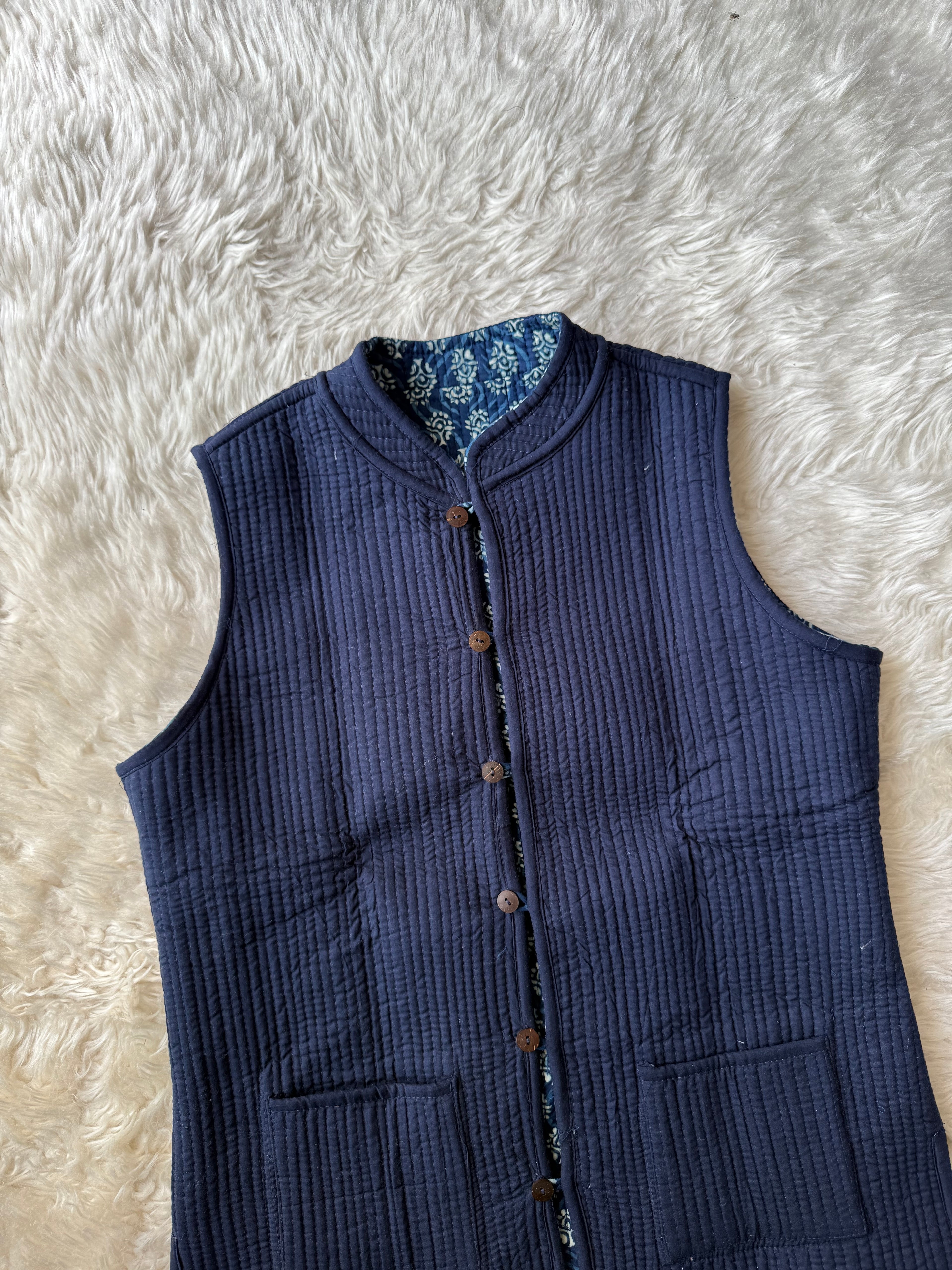 Reversible Quilted Sleevesless Jacket