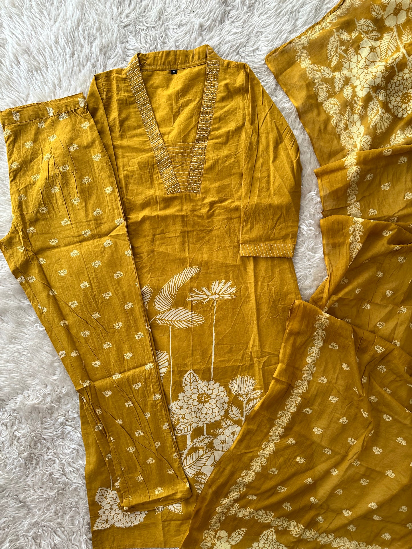 Budget Friendly Kurti Pant Dupatta Set