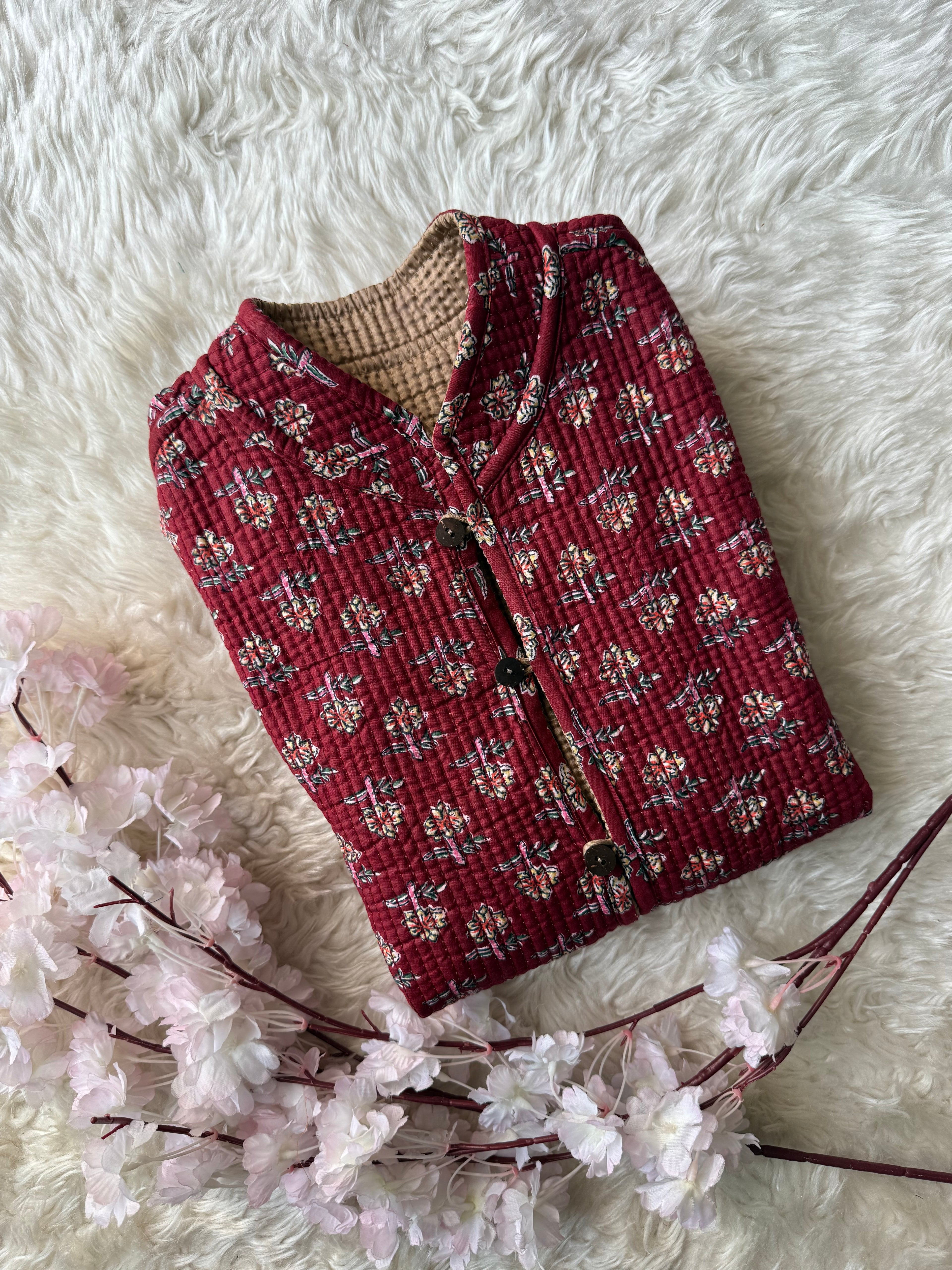 Reversible Quilted Sleevesless Jacket