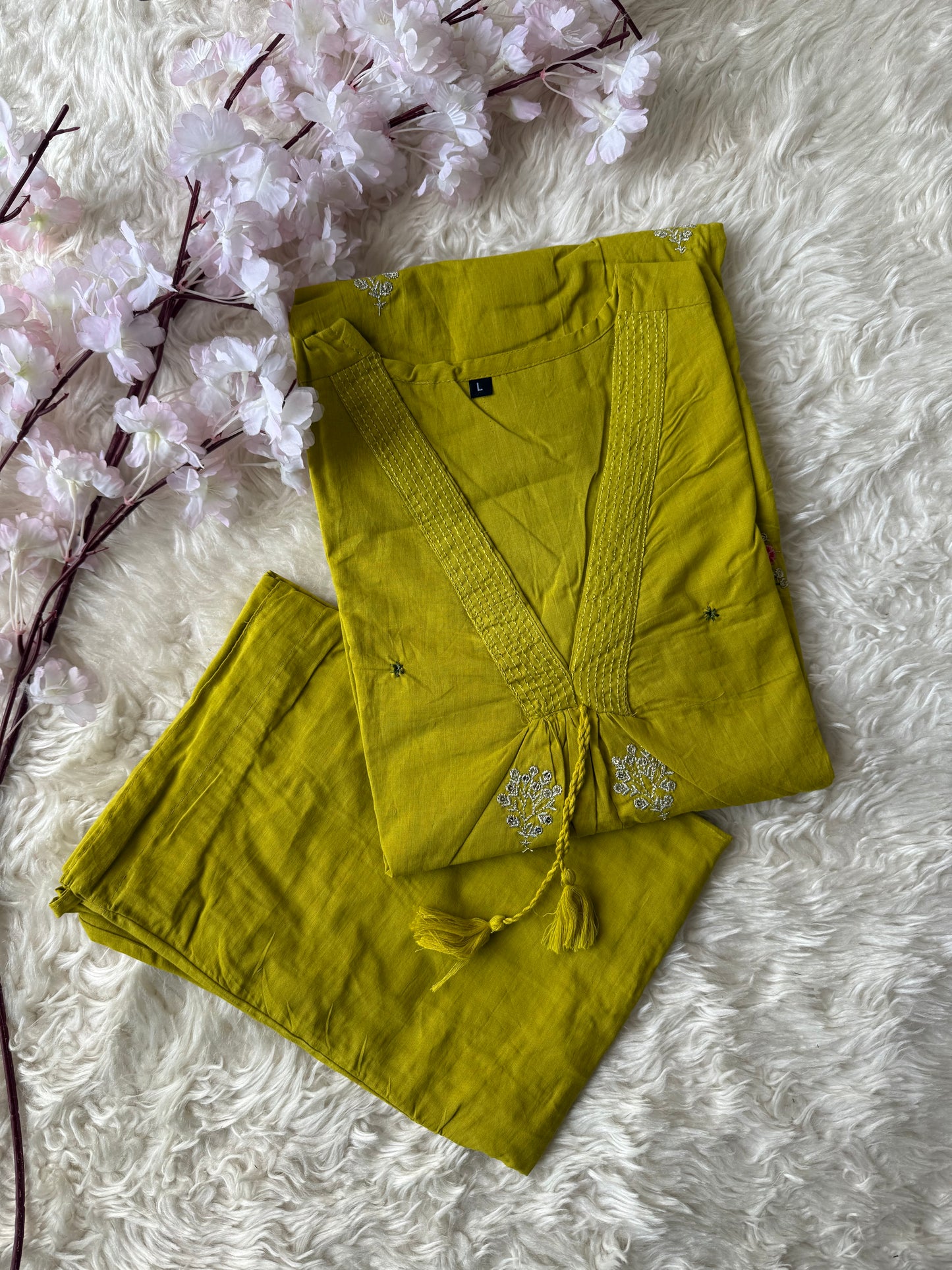 Cotton FLARE Kurti Pant Set