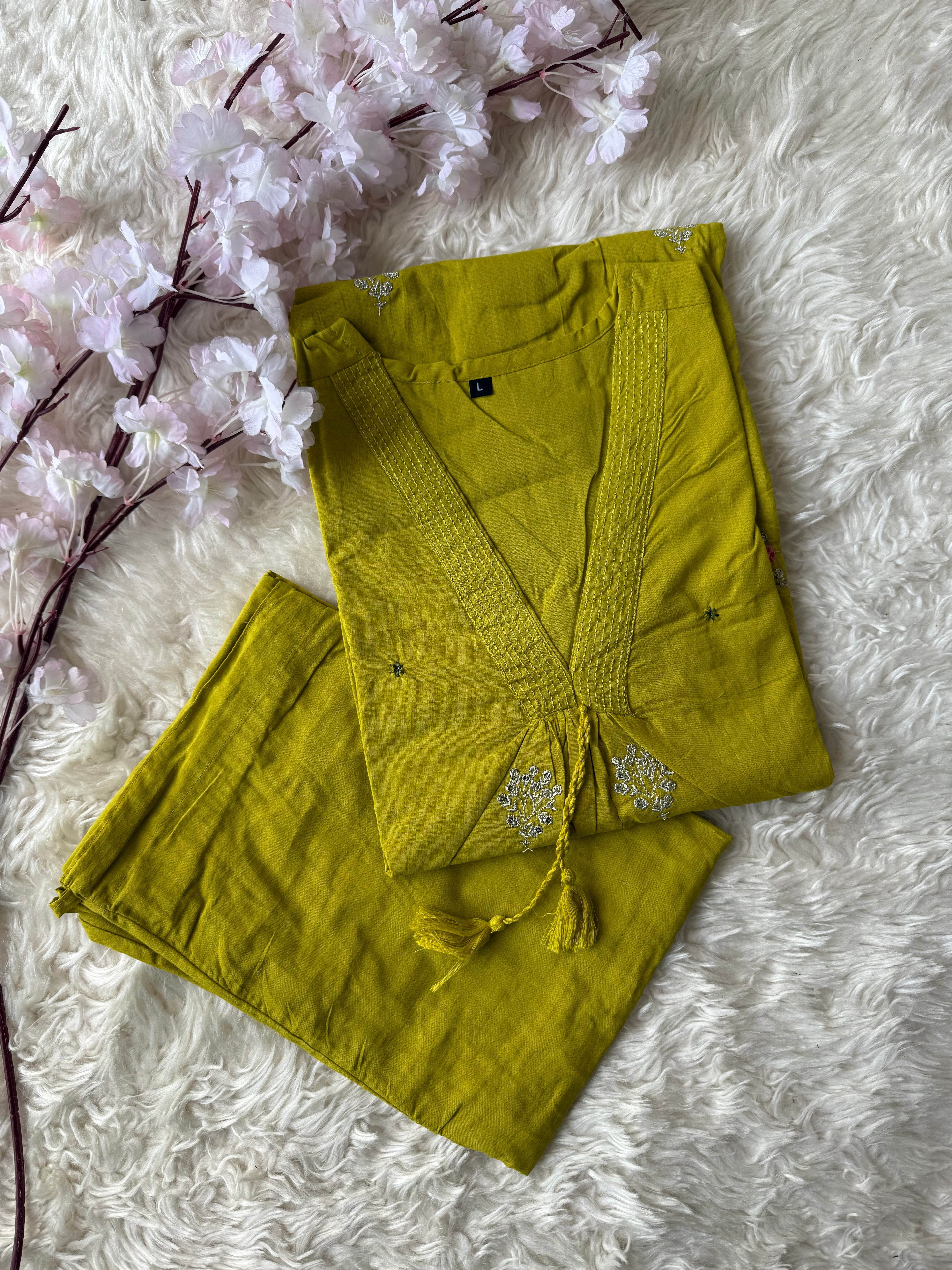 Cotton FLARE Kurti Pant Set