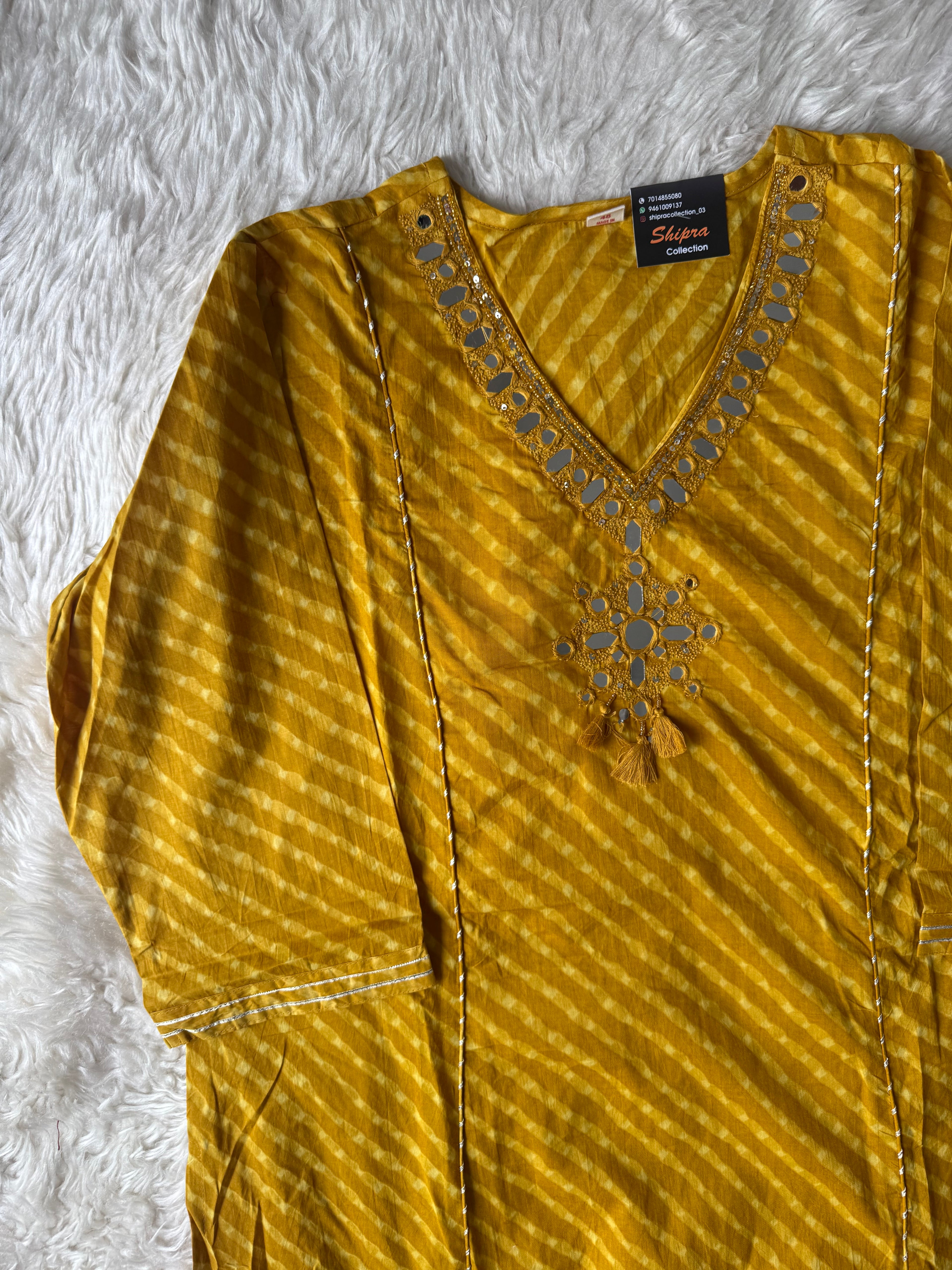Premium Cotton Lehariya Set