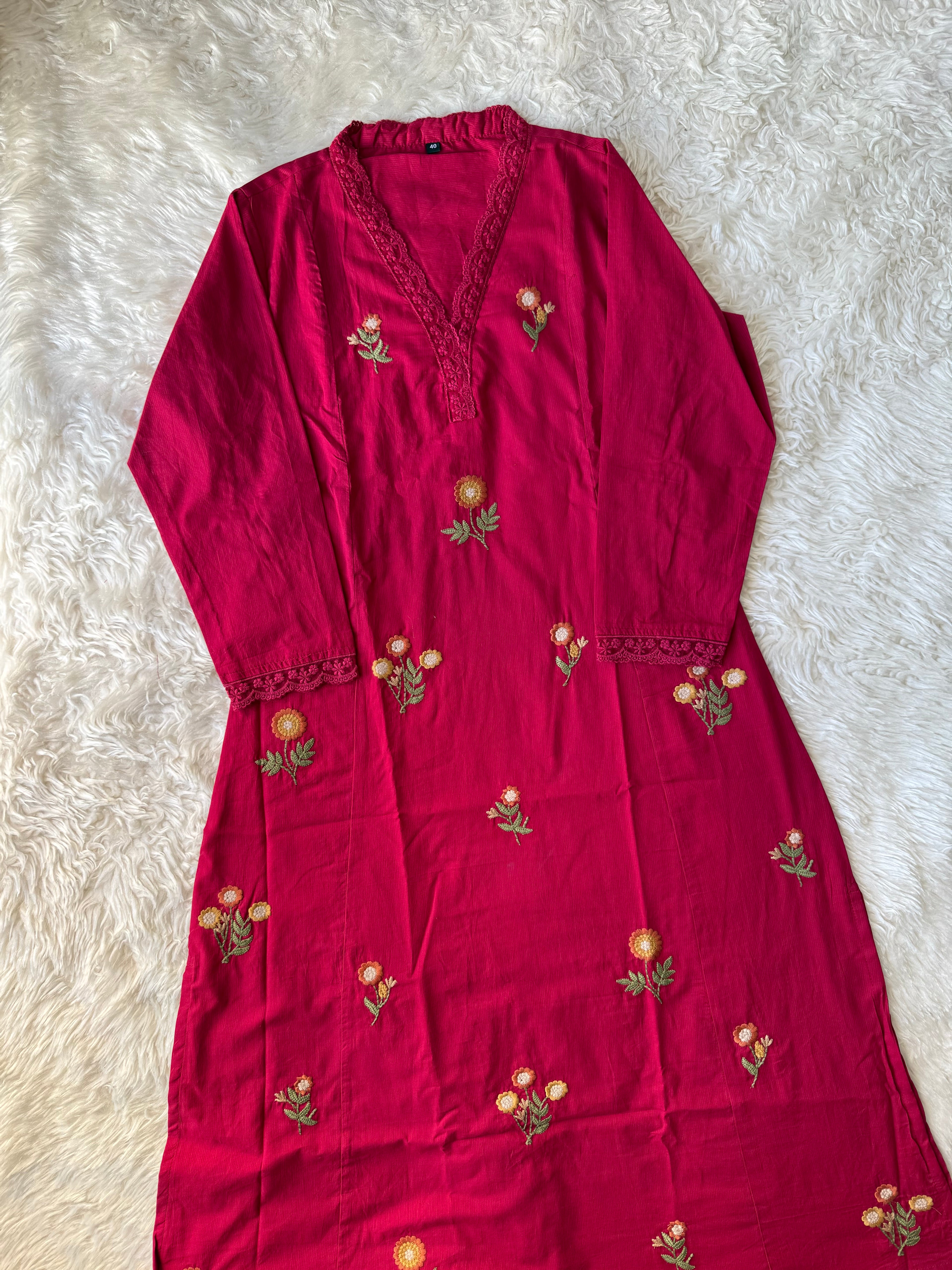 Premium Cotton Kurti Pant Dupatta Set