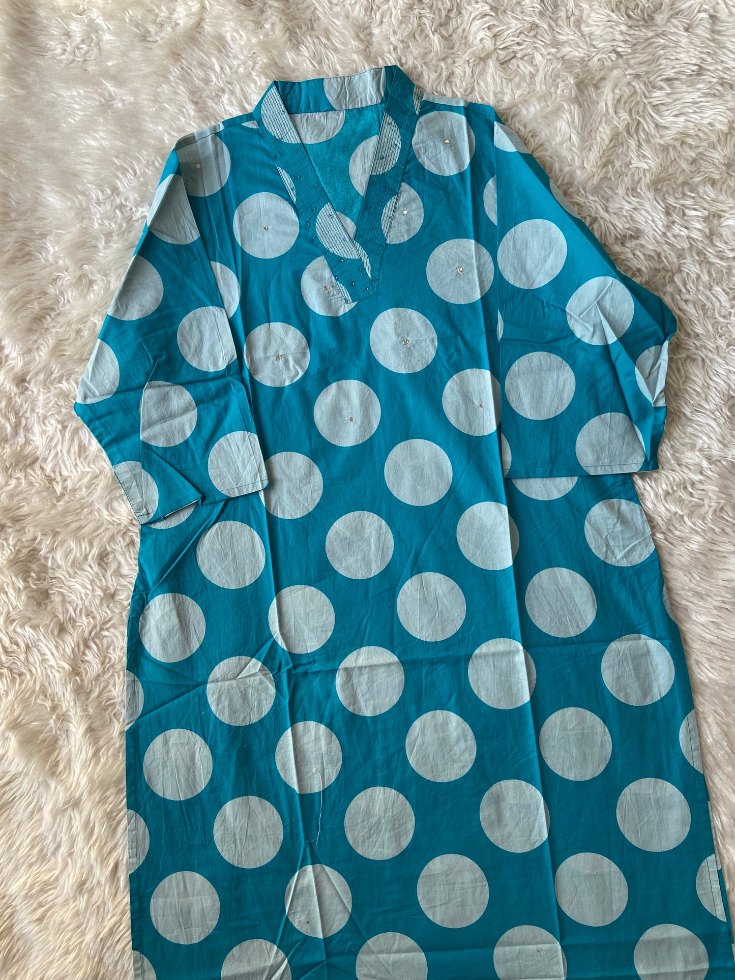 Premium Cotton V- Neck Kurti