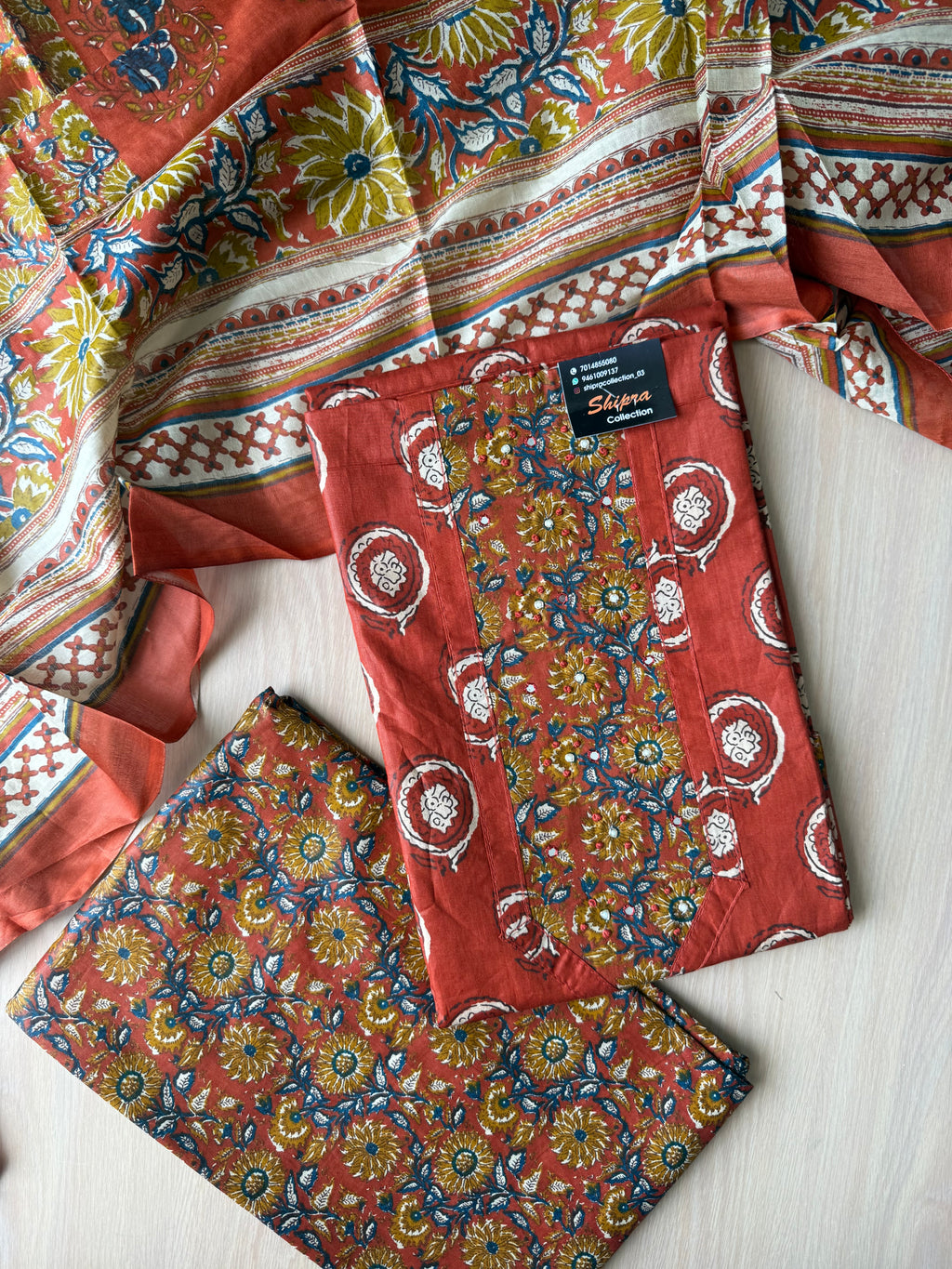 Premium Cotton Unstitched Set