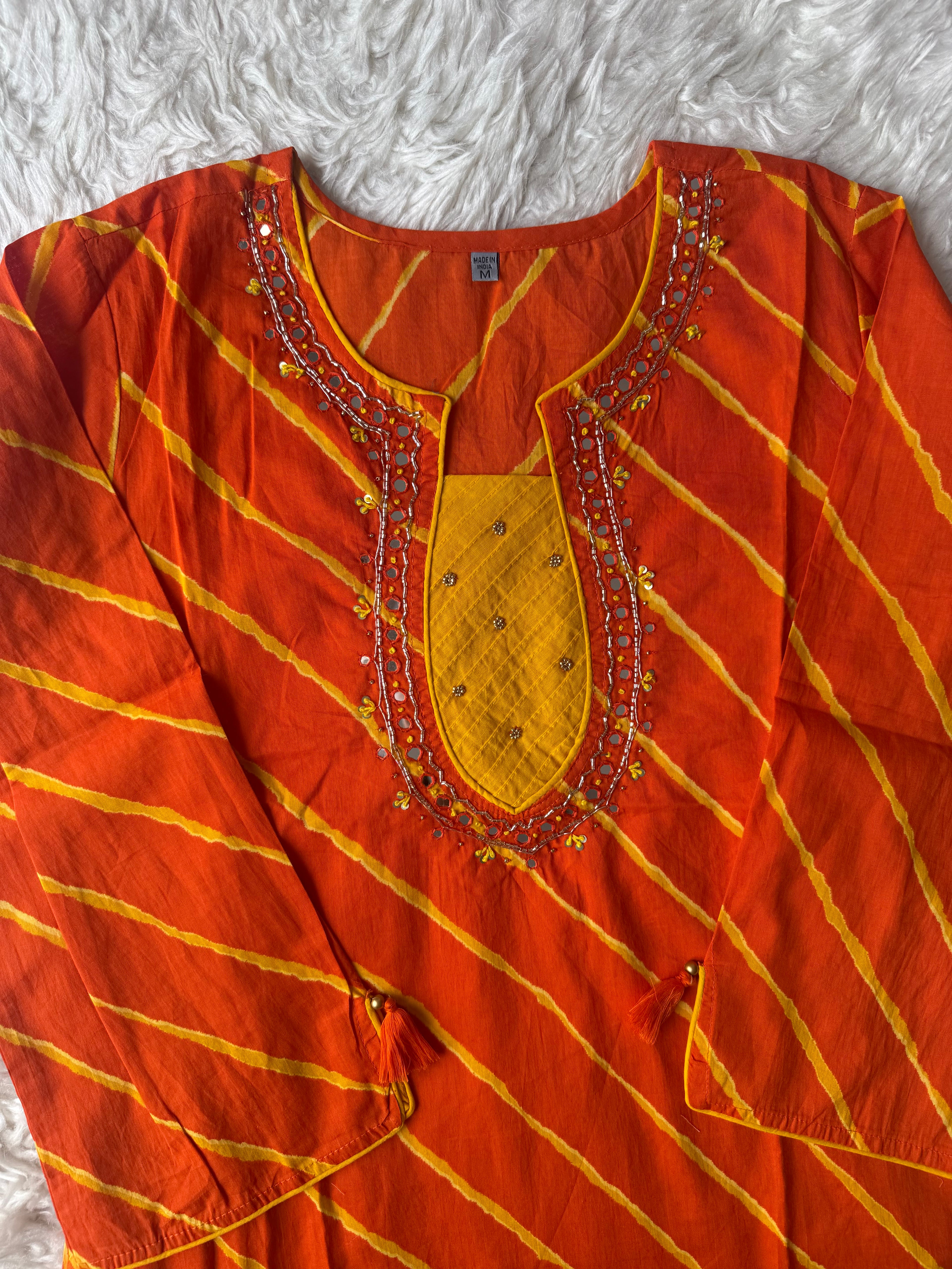 Premium Cotton Lehariya Set