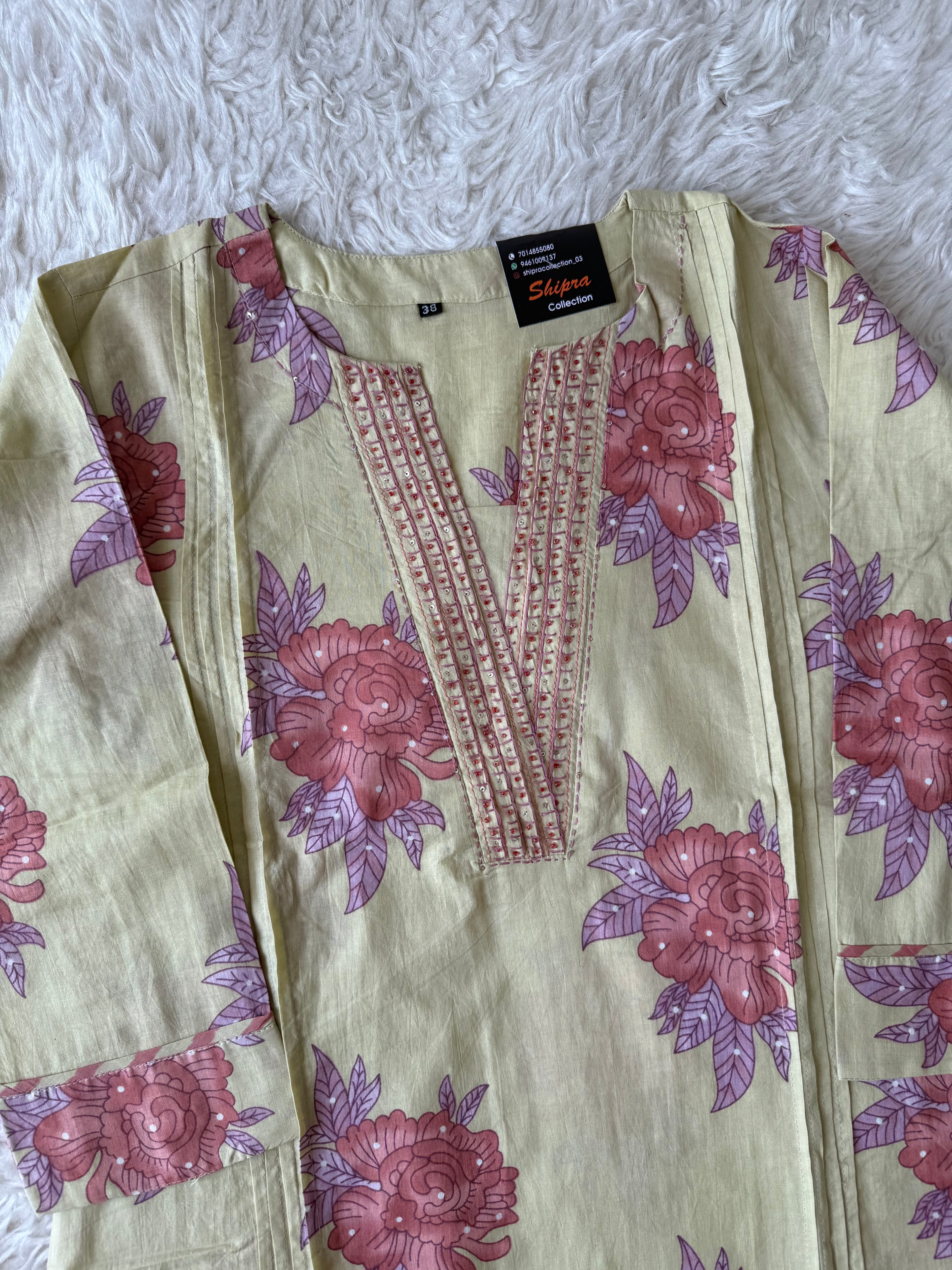 Premium Cotton Kurti Pant Dupatta Set