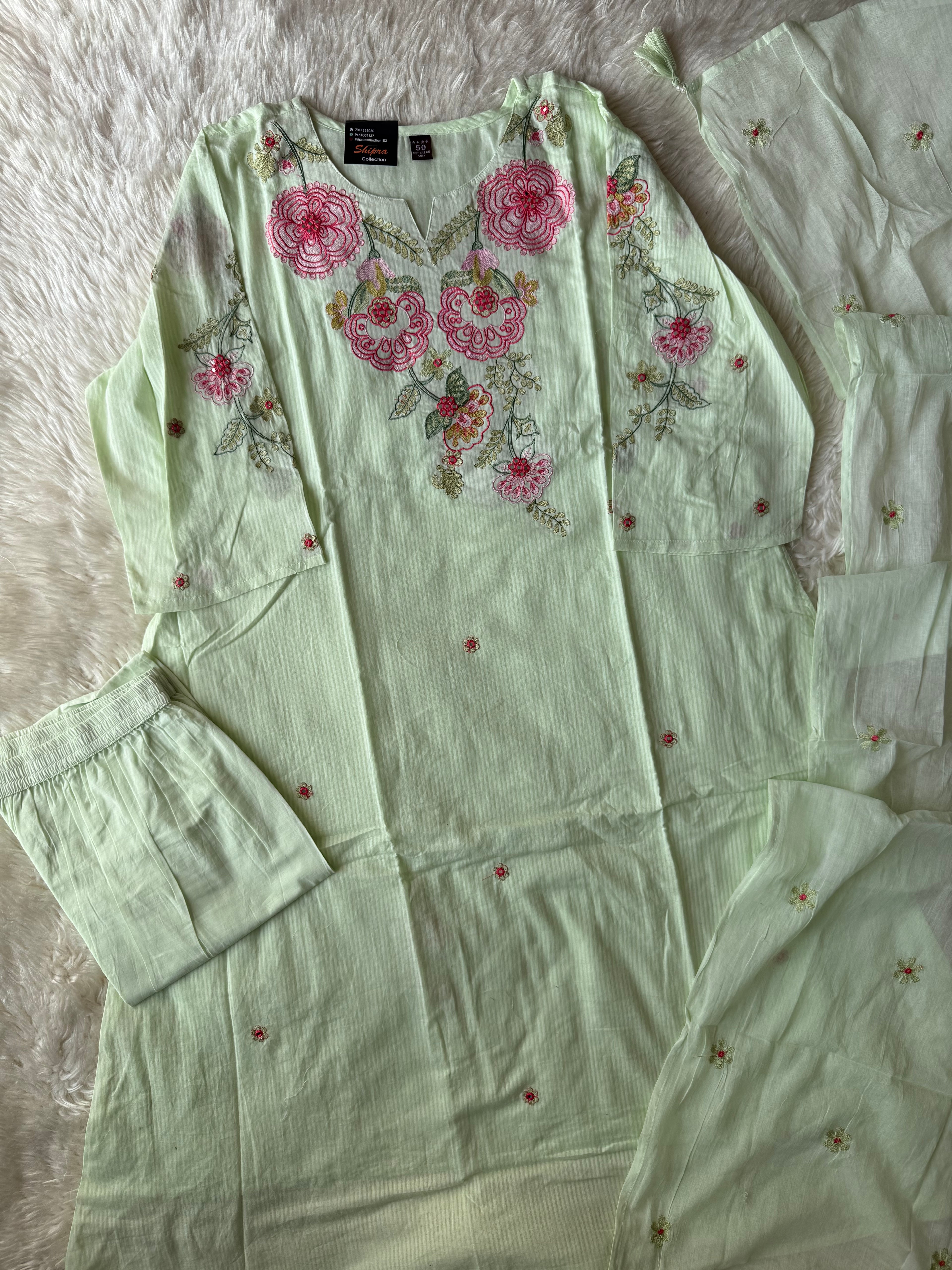 Premium Mul Cotton Thread Work Collection