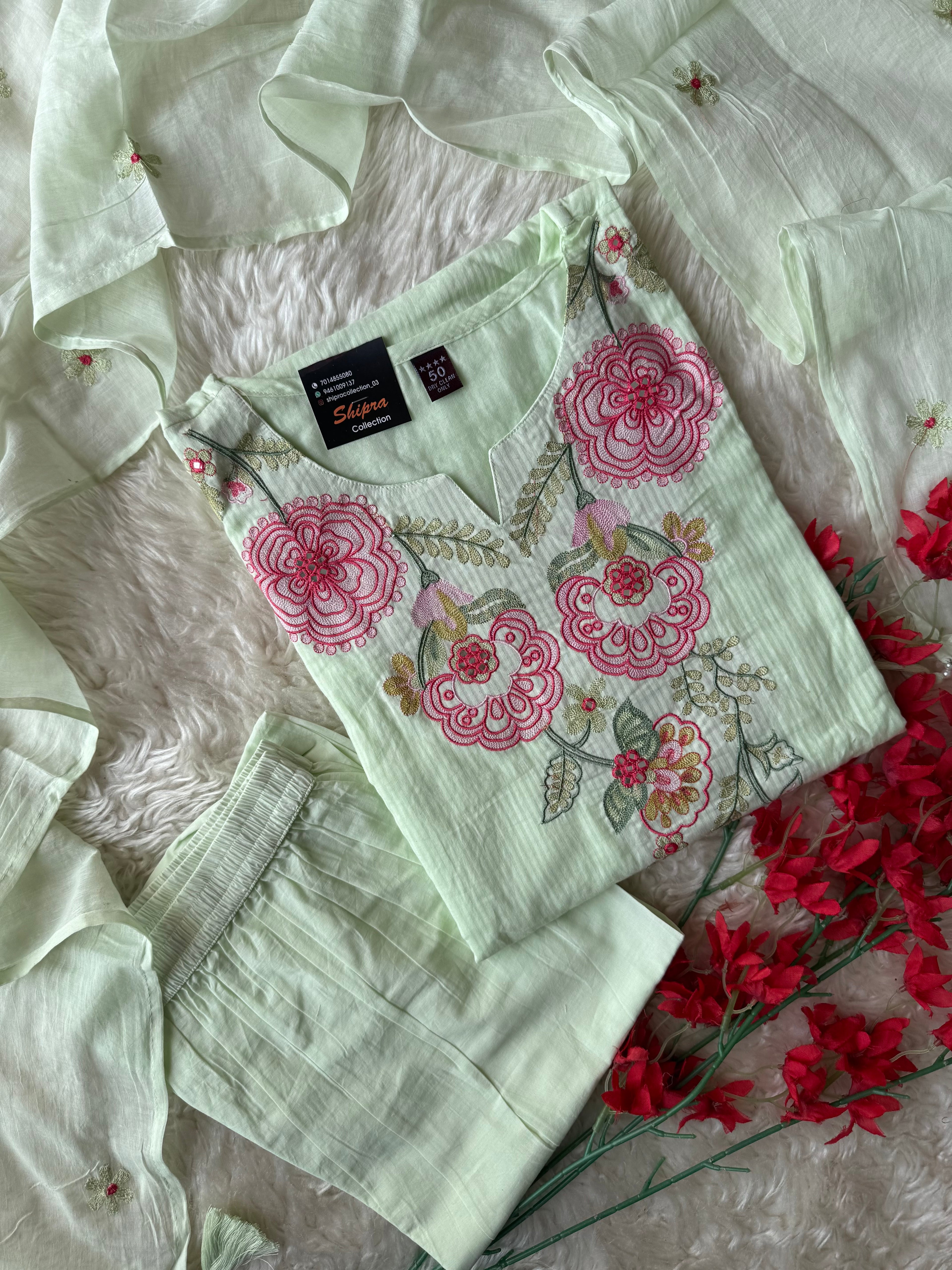 Premium Mul Cotton Thread Work Collection