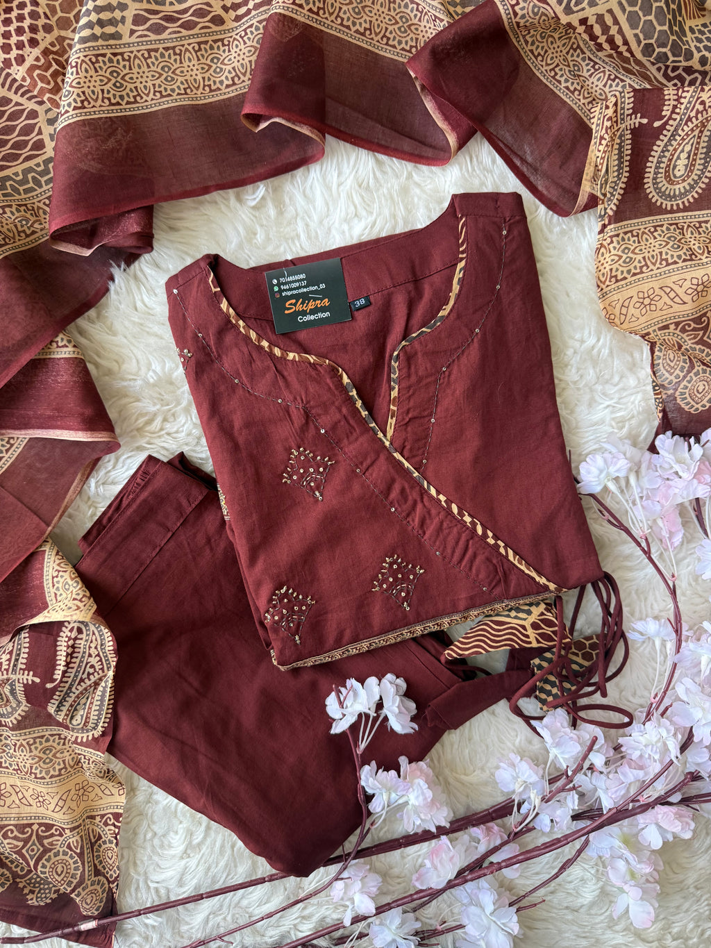 Premium Cotton Kurti Pant Dupatta Set