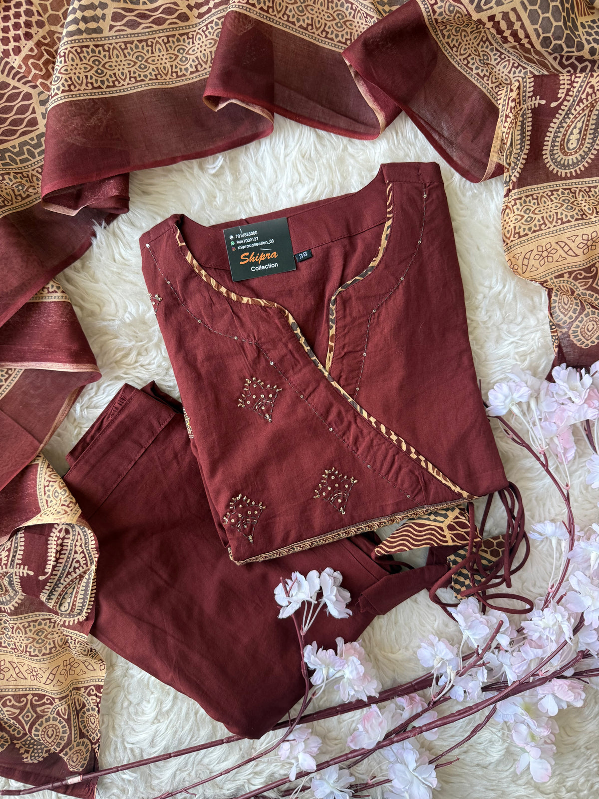 Premium Cotton Kurti Pant Dupatta Set