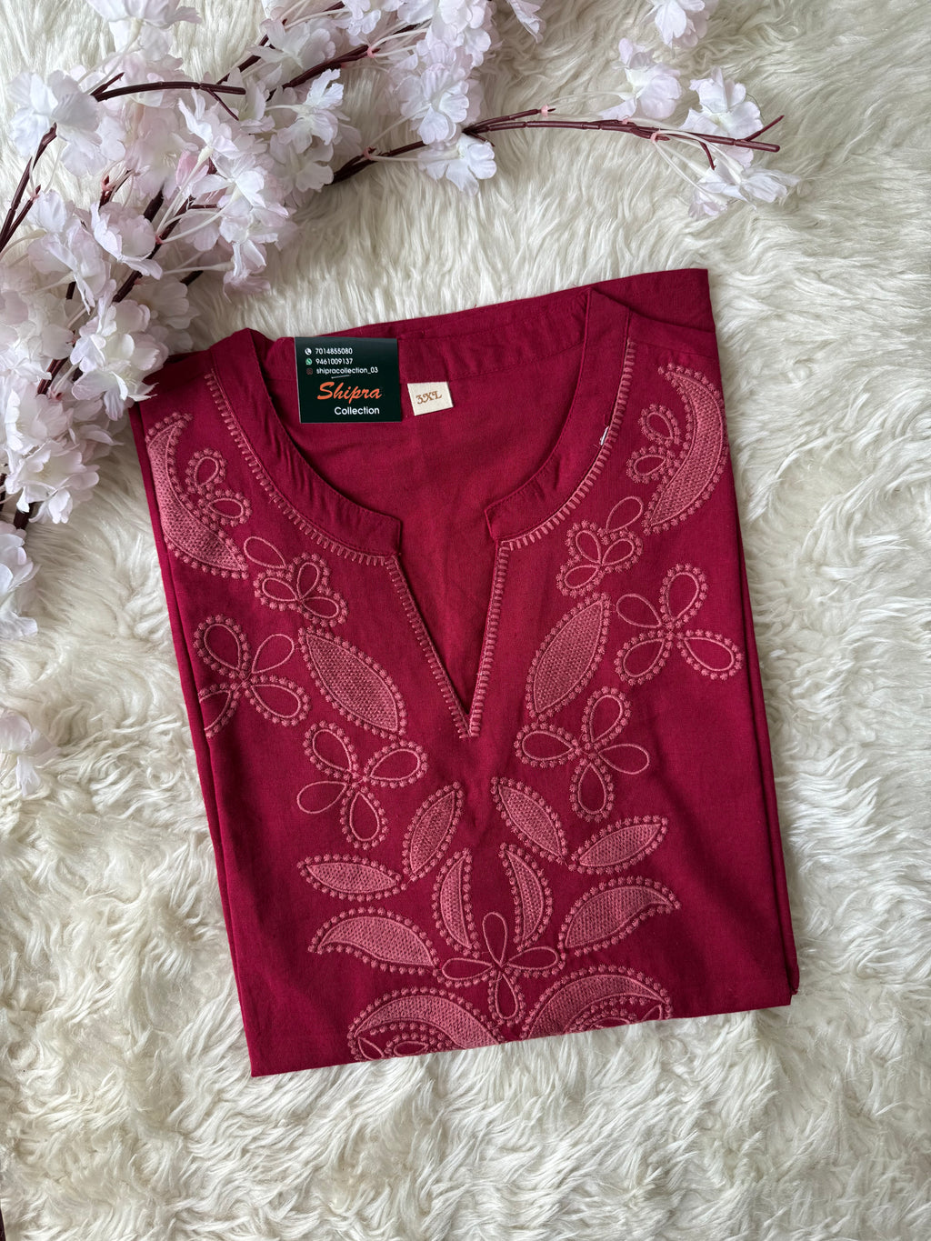 “Plus Size” Khadi Cotton Short Kurti