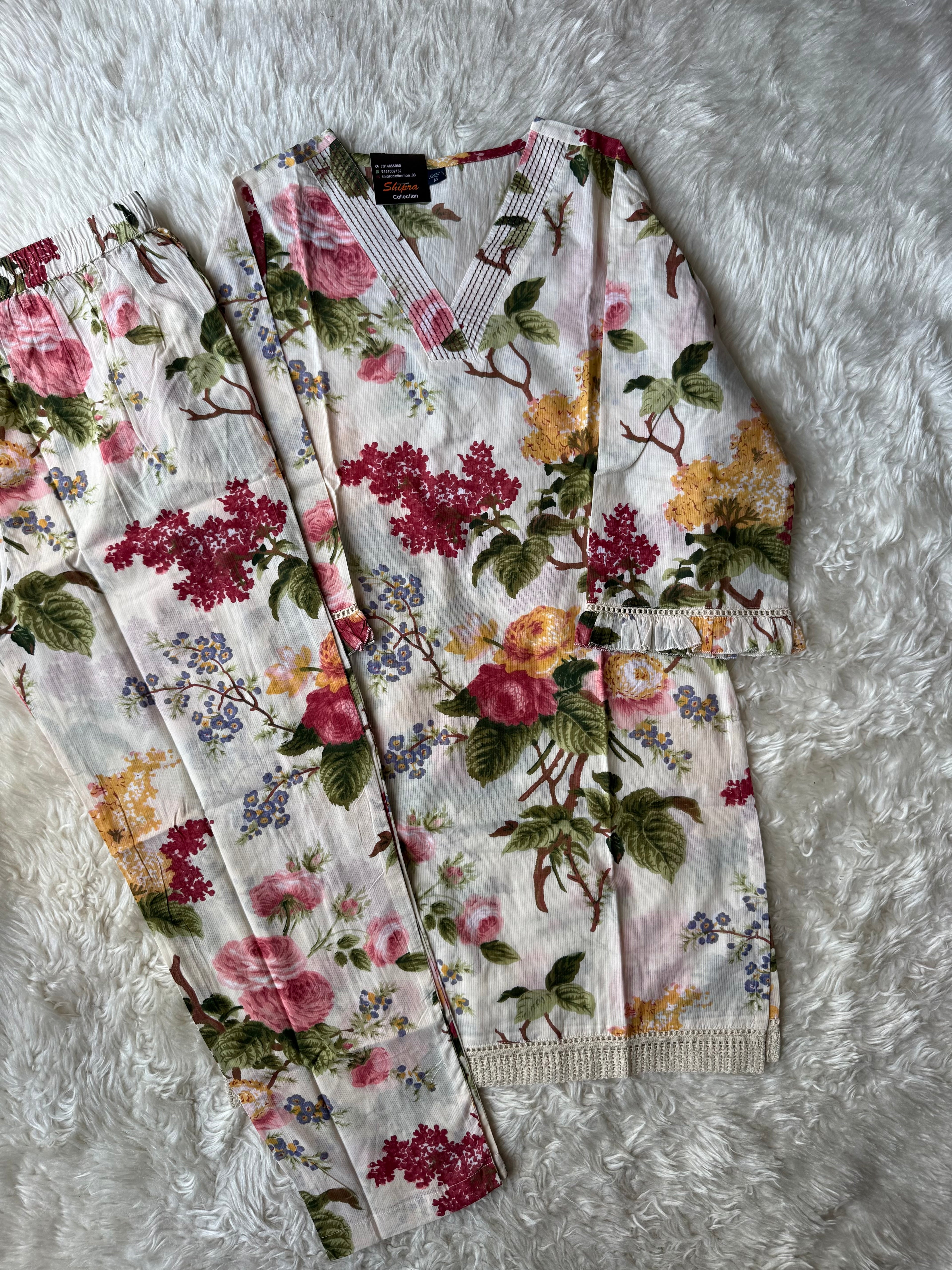 Pure Cotton  Co-ord Set