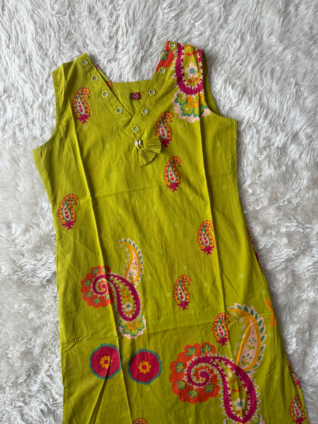 Cotton Sleeveless Kurti Pant Set