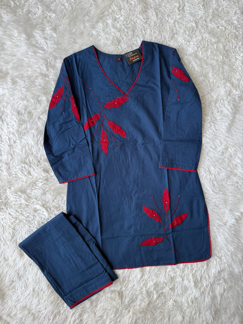 Breathable Cotton Aplique Work Co-ord Set