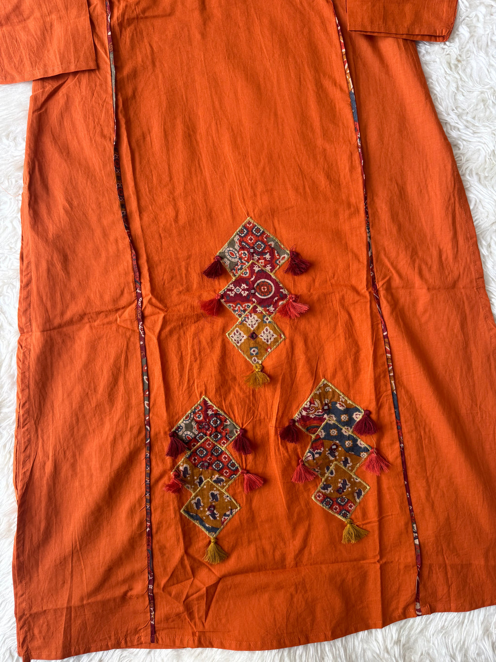 Pure Cotton Aline Kurti Plazo Dupatta Set