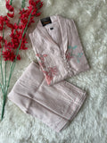 Mul Chanderi Thread work Co-ord Set