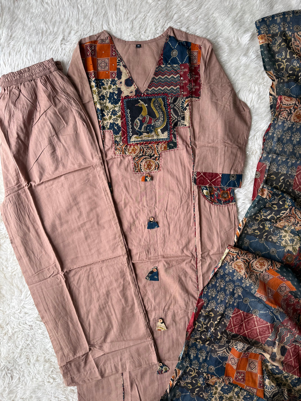 Pure Cotton Kurti Plazo Dupatta Set